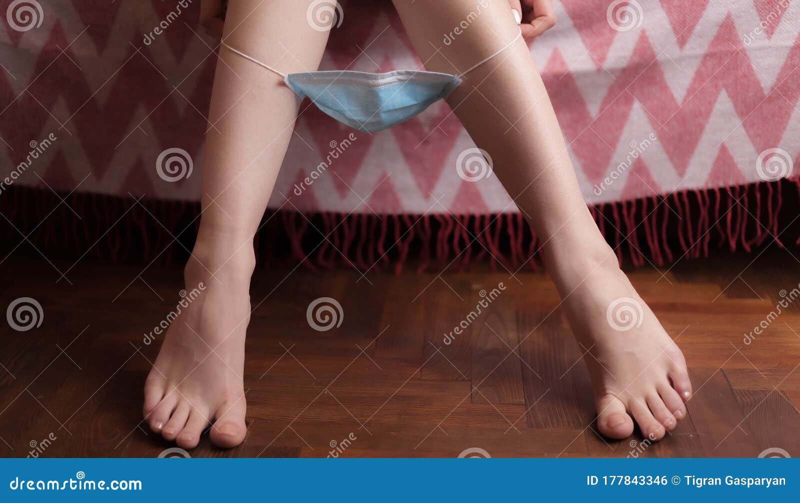 Female Legs Take Off Panties in the Form of a Medical Mask. Safe Sex  Concept. Security during the Quarantine of COVID-19 Stock Photo - Image of  fashion, girl: 177843346