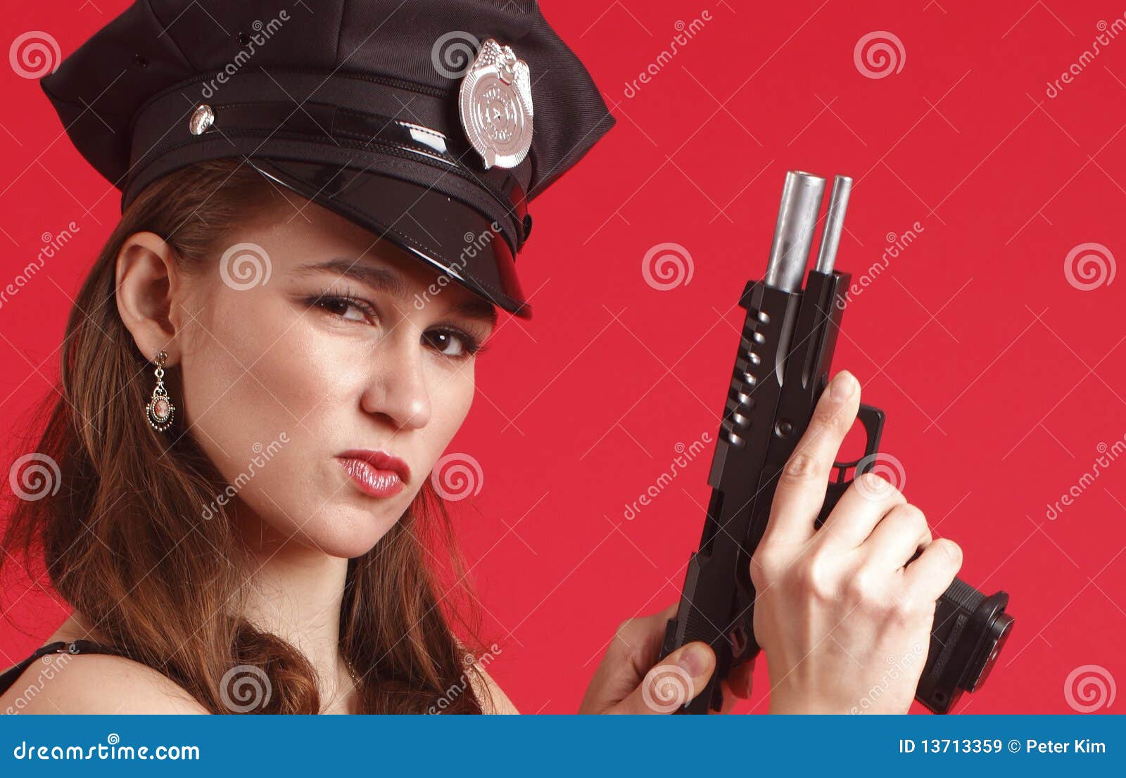 Sexy Female Police Officer Royalty Free Stock Images