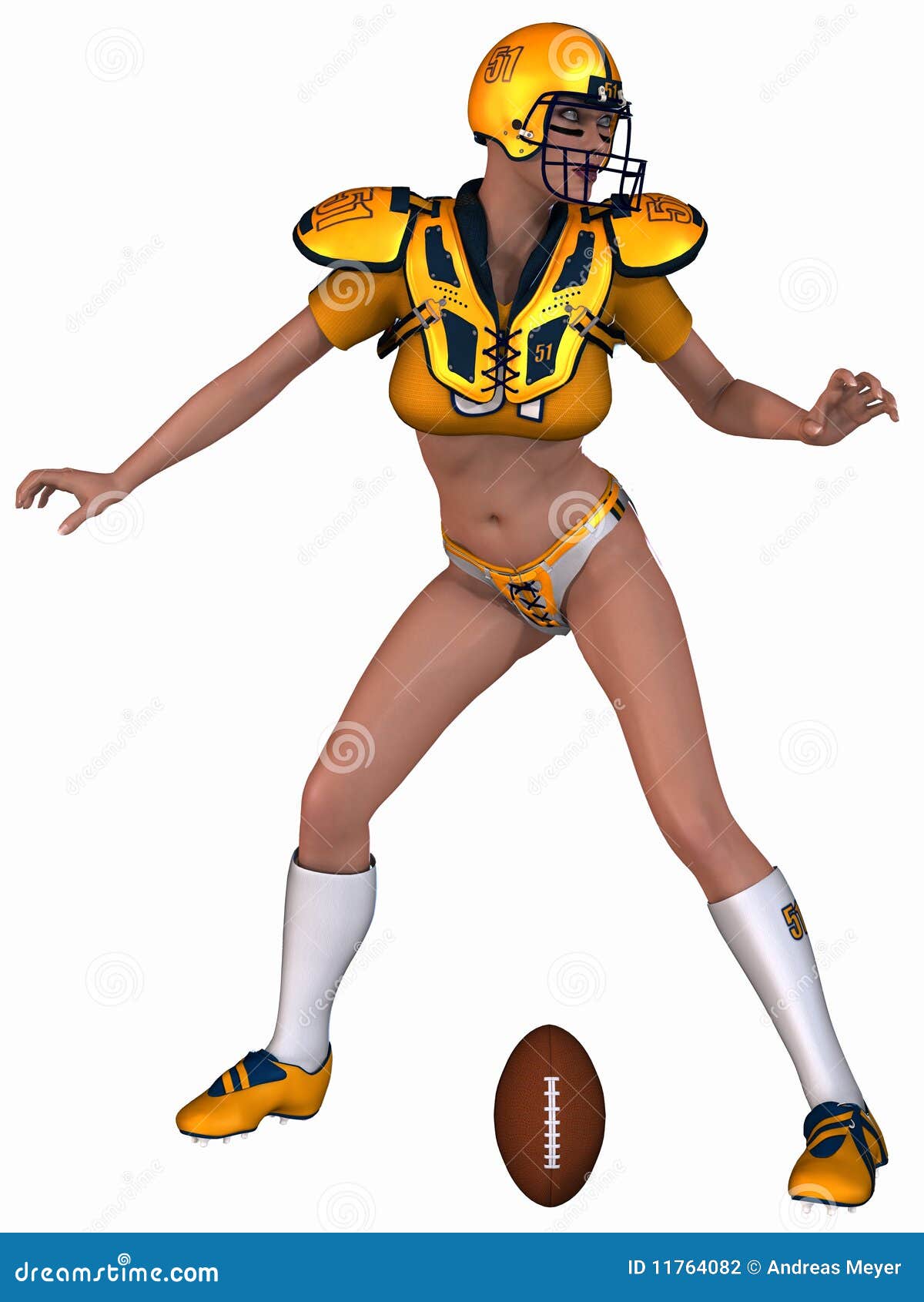 American football girl costume top