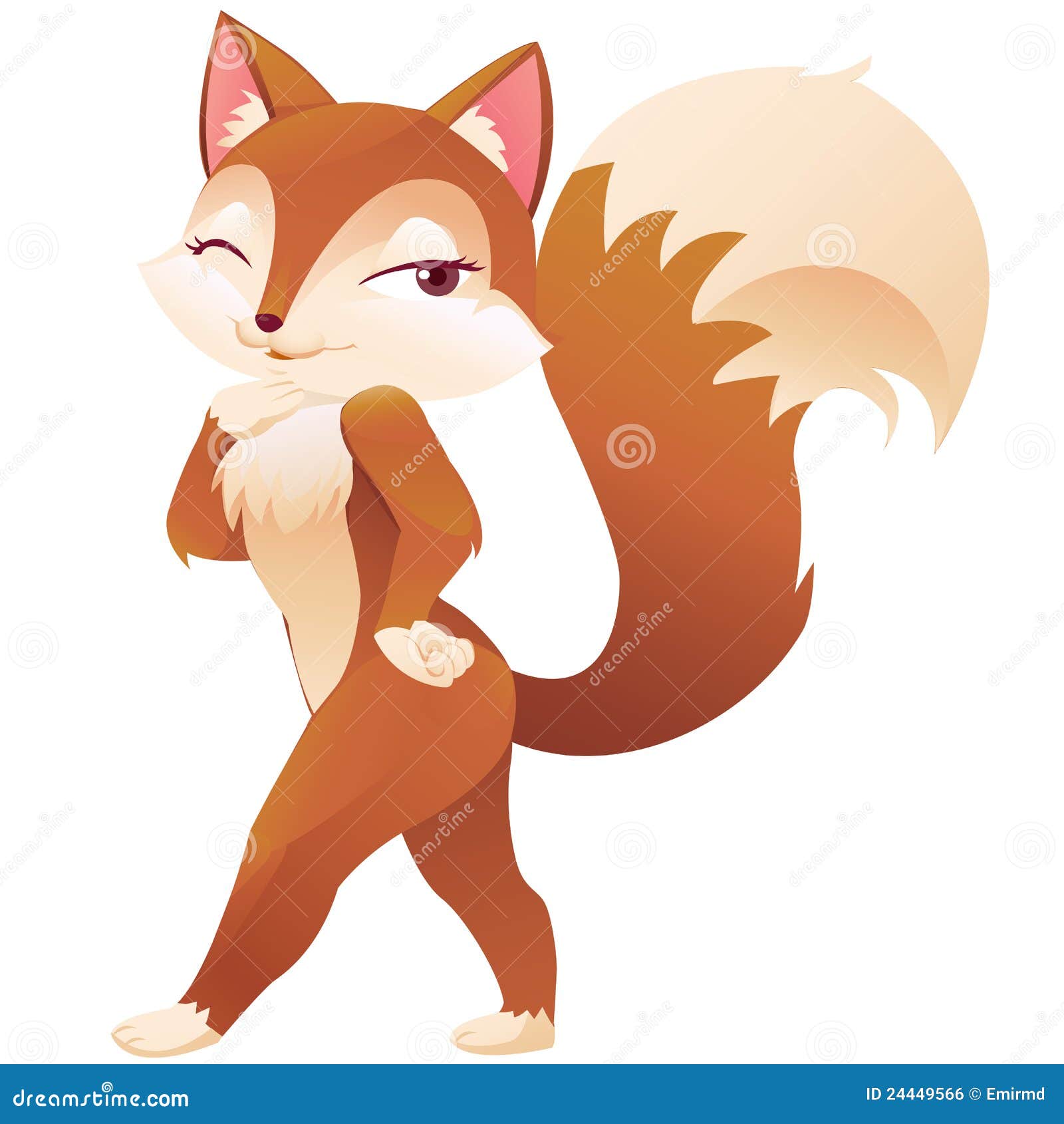 Perforar moverse orientación Fox stock illustration. Illustration of cute, character - 24449566