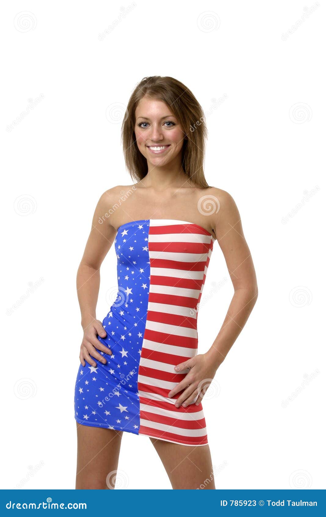 Girl In American Flag Dress Stock Image Image Of Flag Model 785923