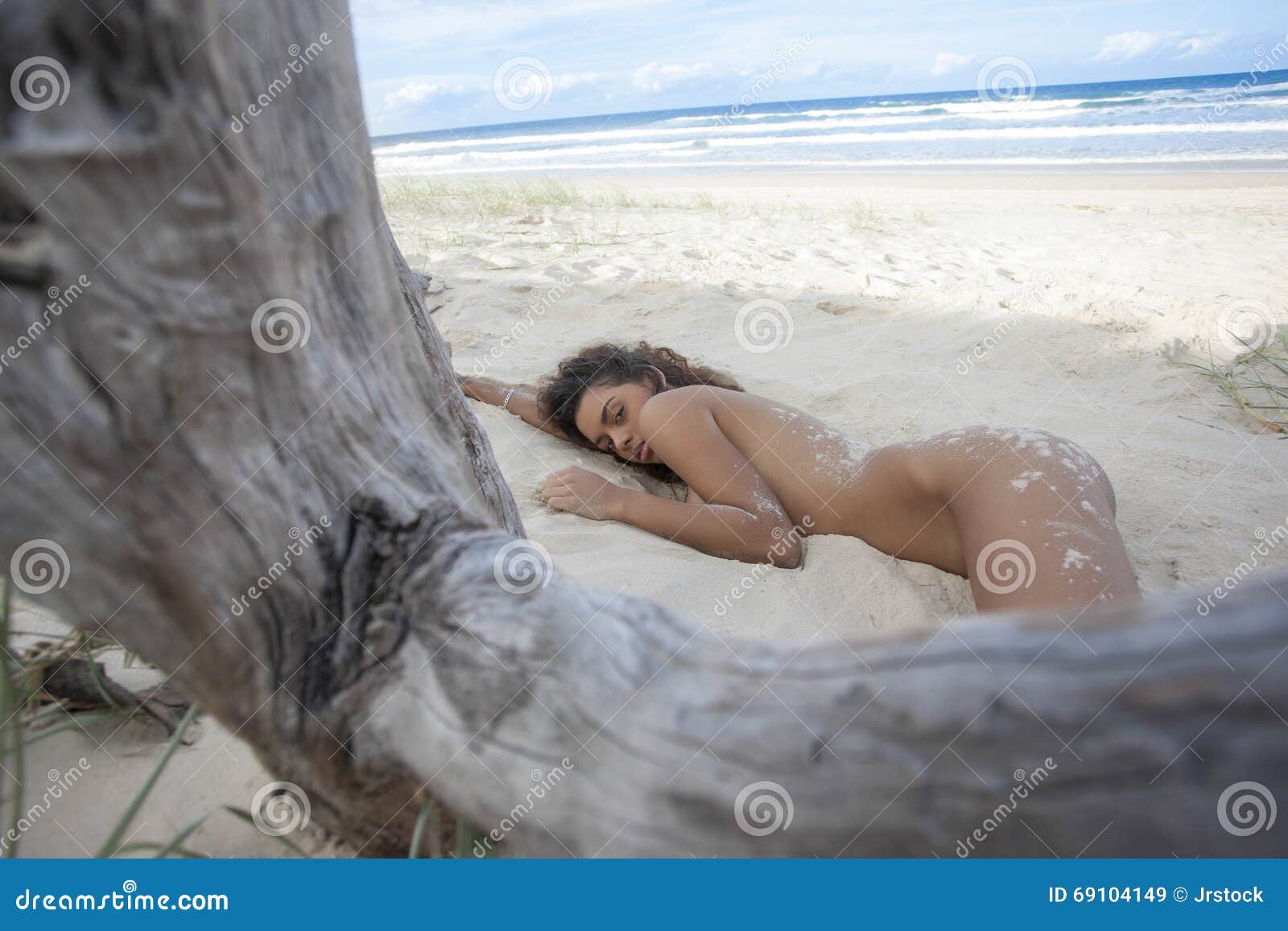 Naked Girl On The Beach