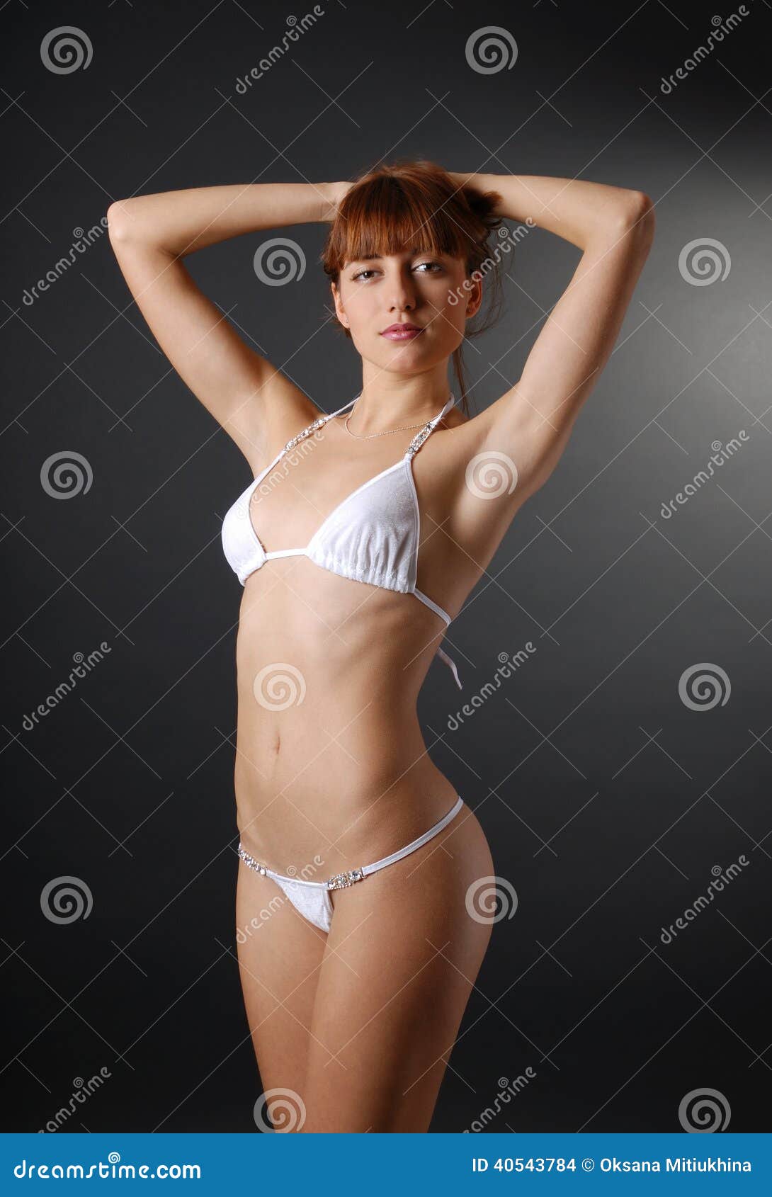Girl in the bikini stock photo. Image of background, attractive