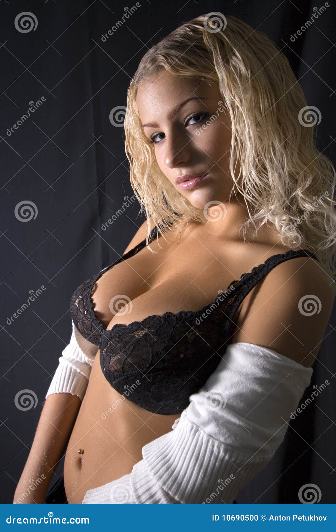 Girl in bra stock photo. Image of posing, female, underclothes - 10690500