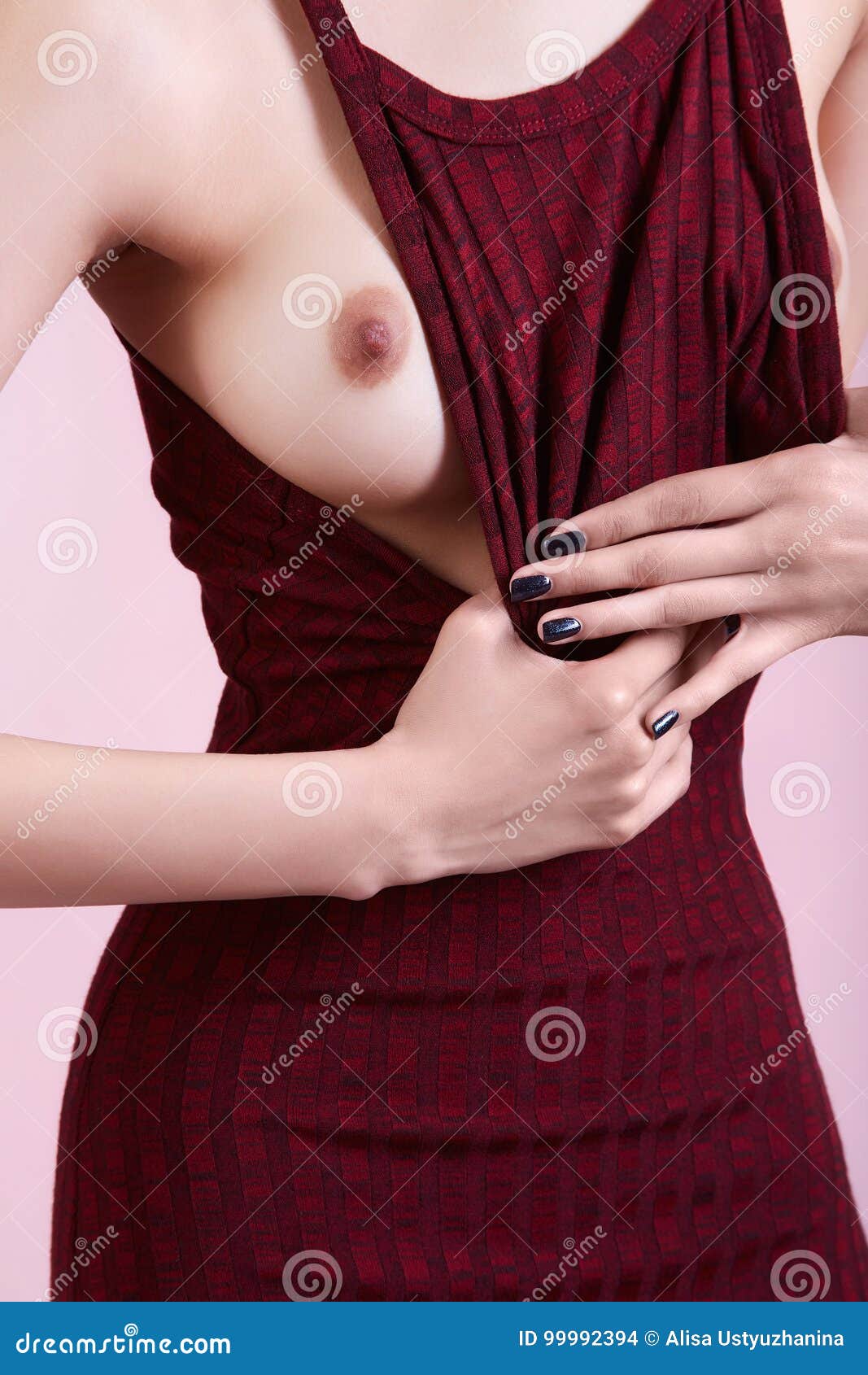Sexy girl open cloth
