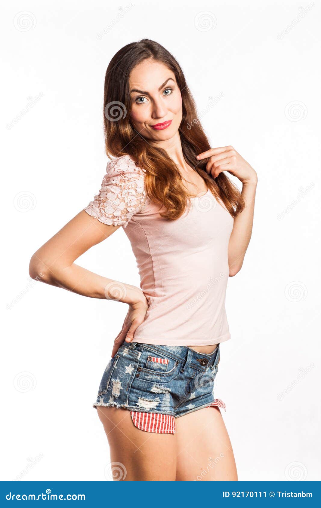 Girl with a funny face stock image. Image of beautiful - 92170111