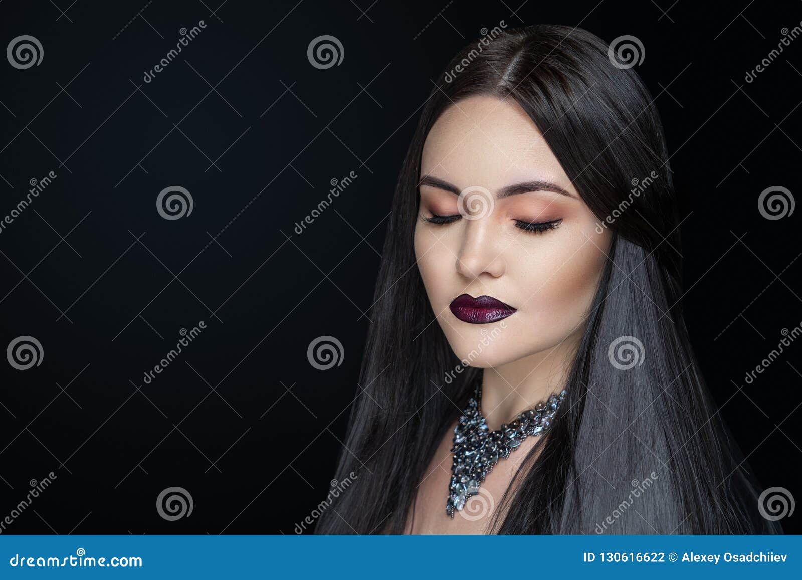 Girl with Gorgeous Black Hair Stock Photo - Image of ancient, fantasy:  130616622