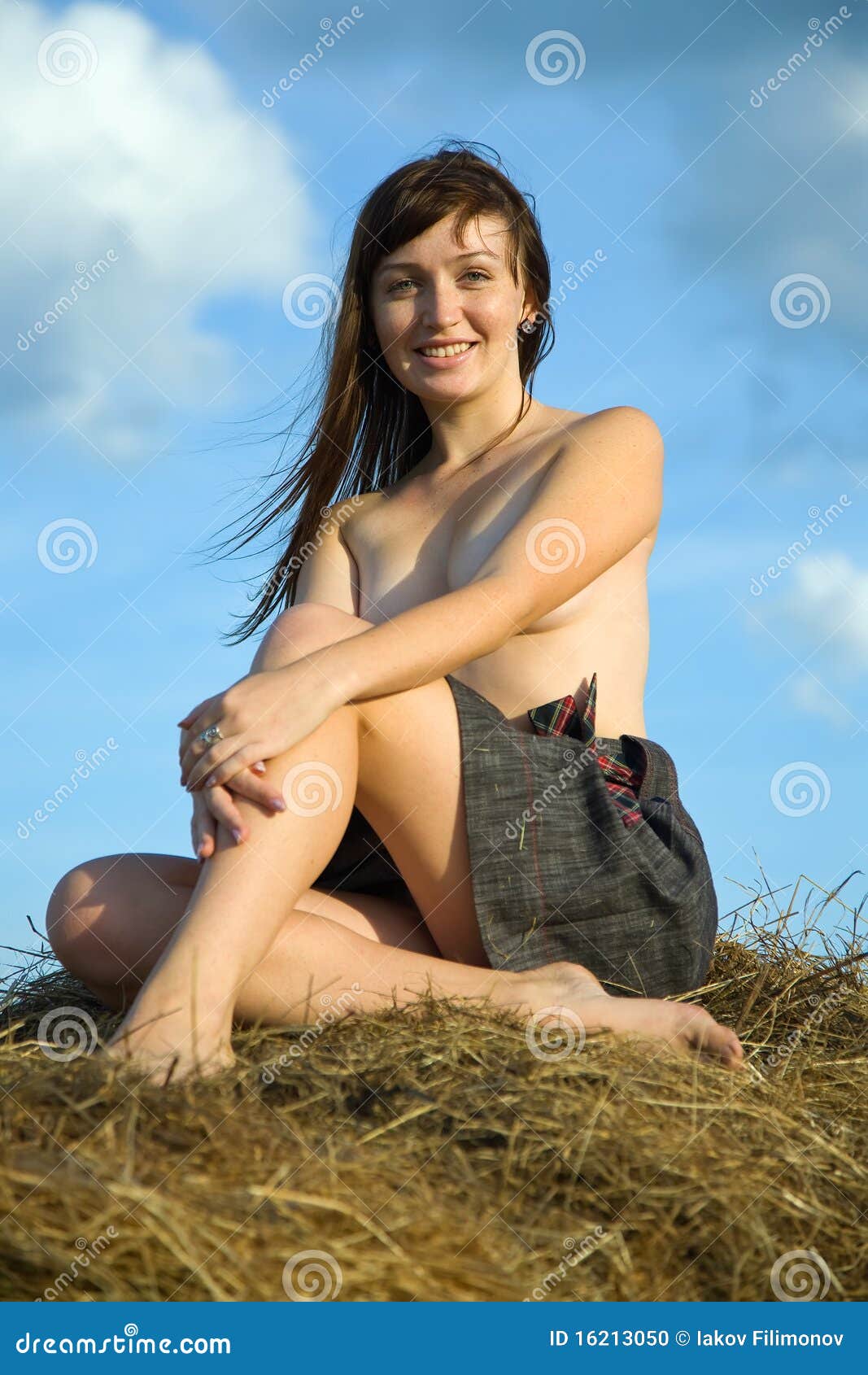 girl on hay stock photo. image of girl, country, happiness