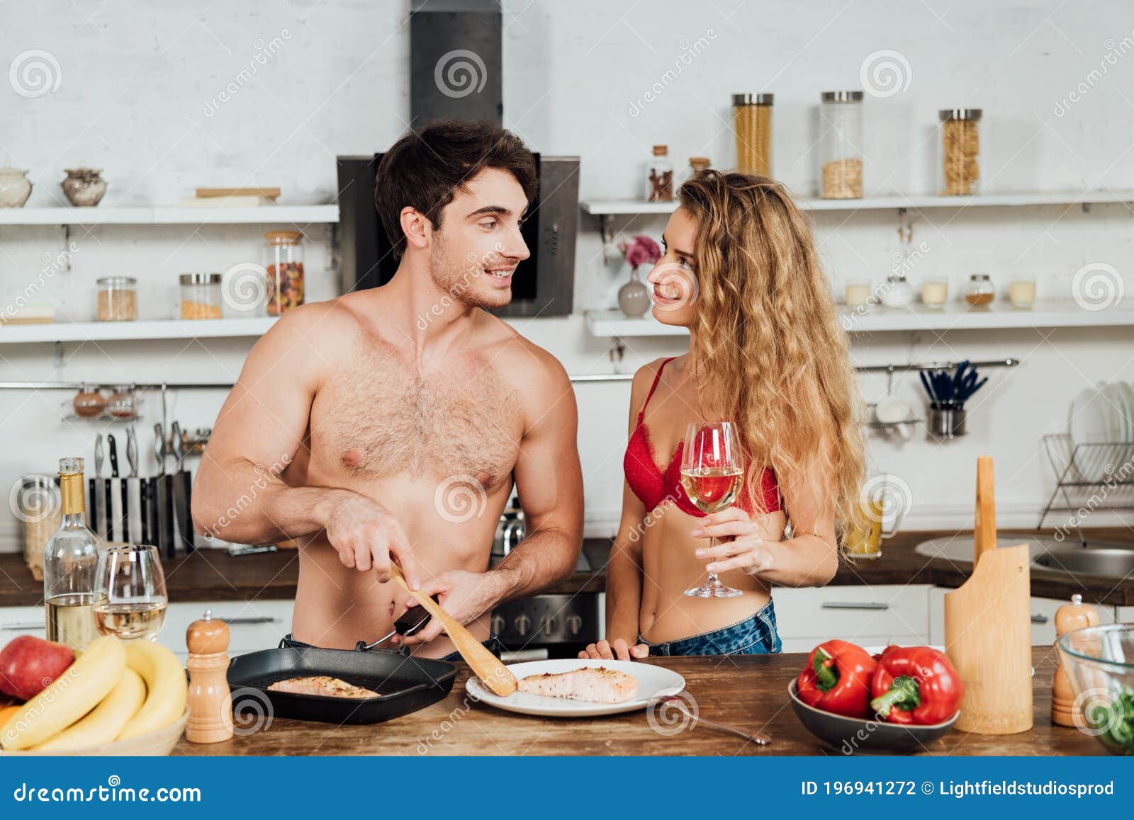sneaky sex in kitchen