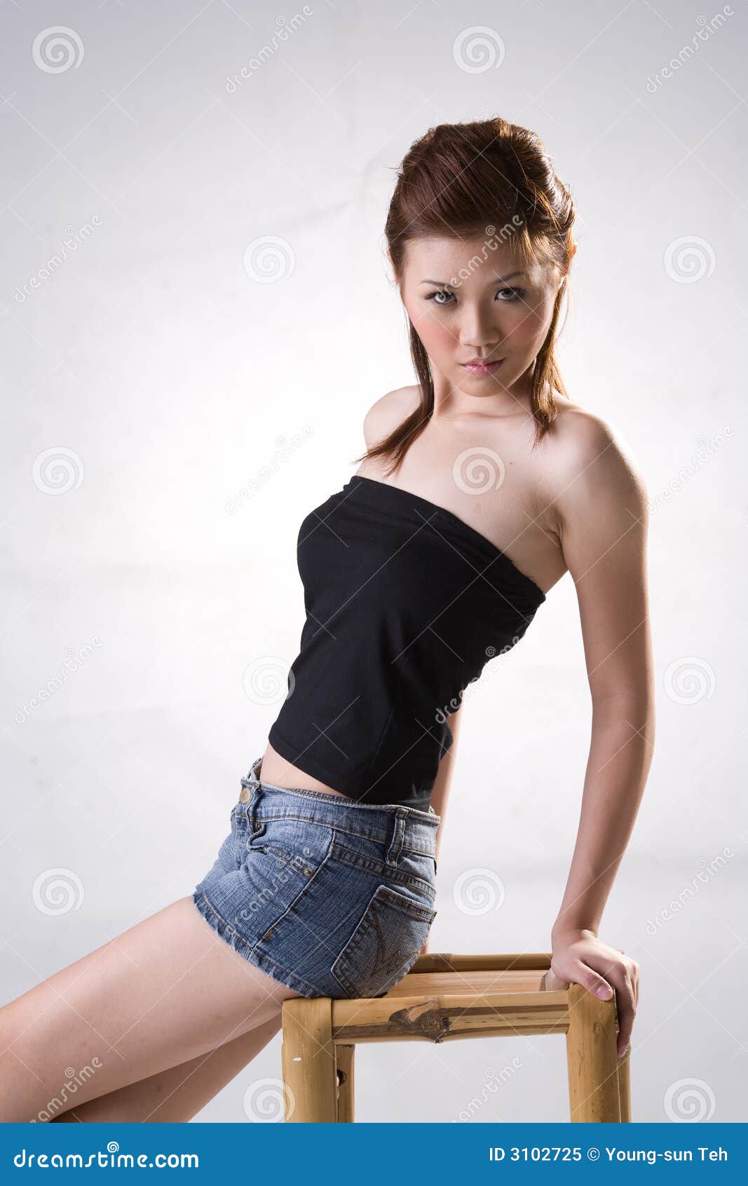 Girl In Jeans 2 Stock Image Image Of Eyesight Cute