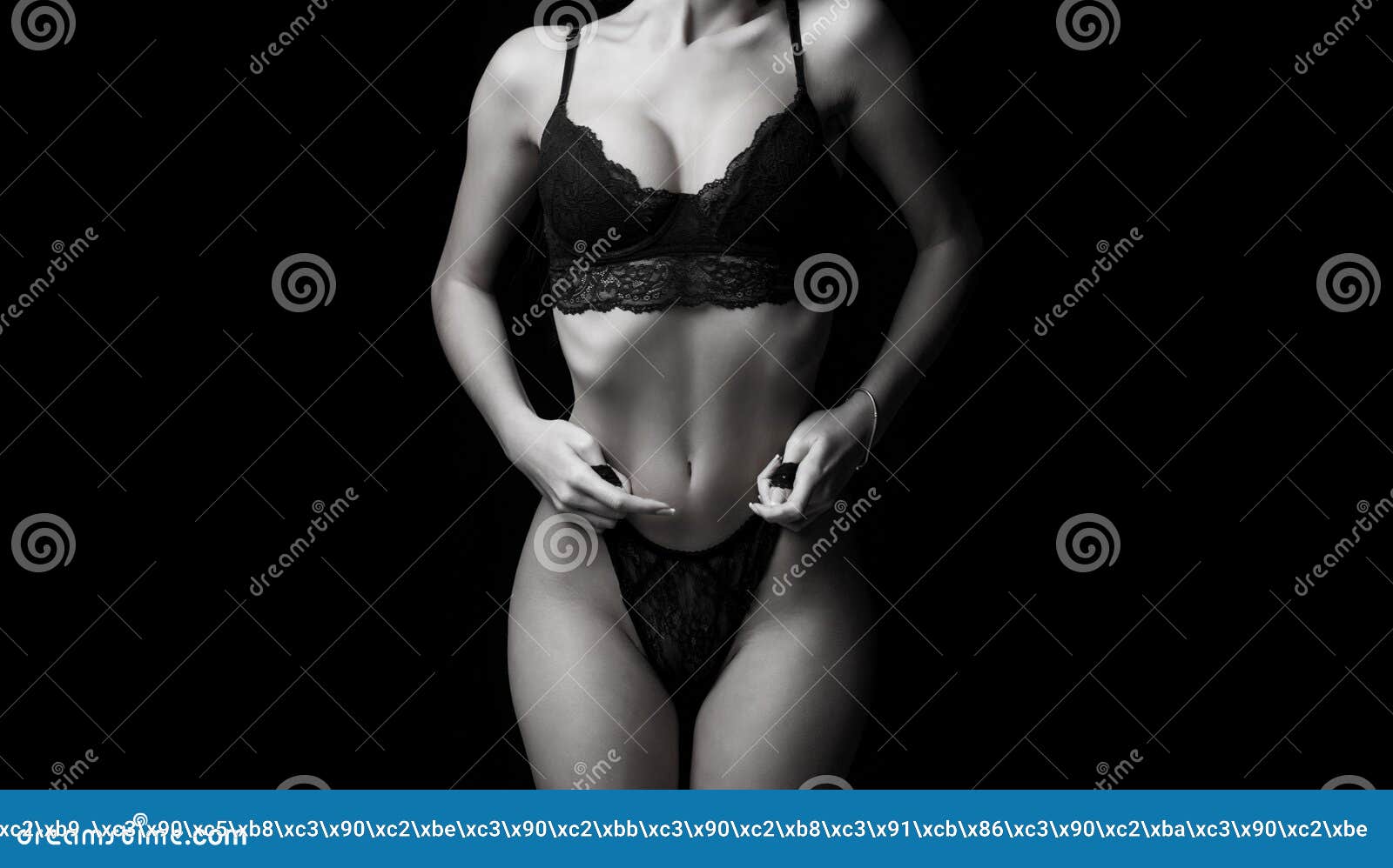 Sexy female body, woman in white underwear, girl in lingerie