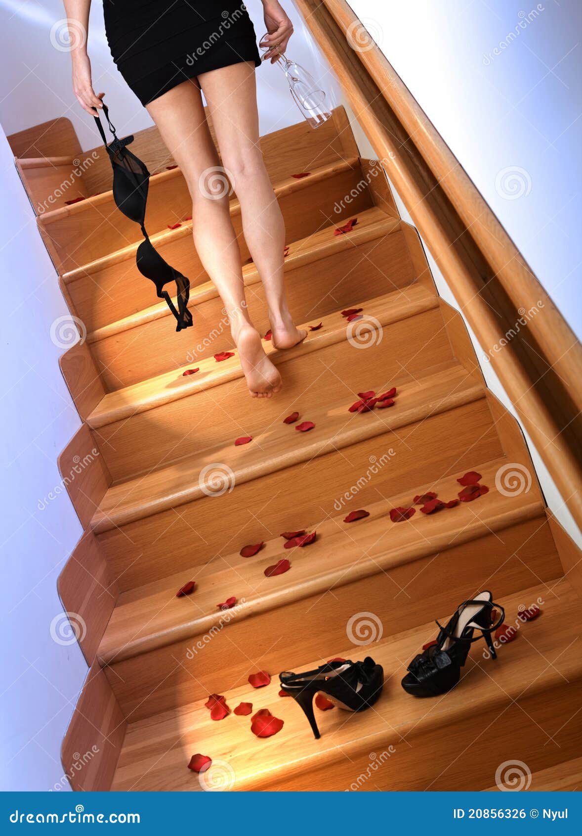 short skirts on the stairs