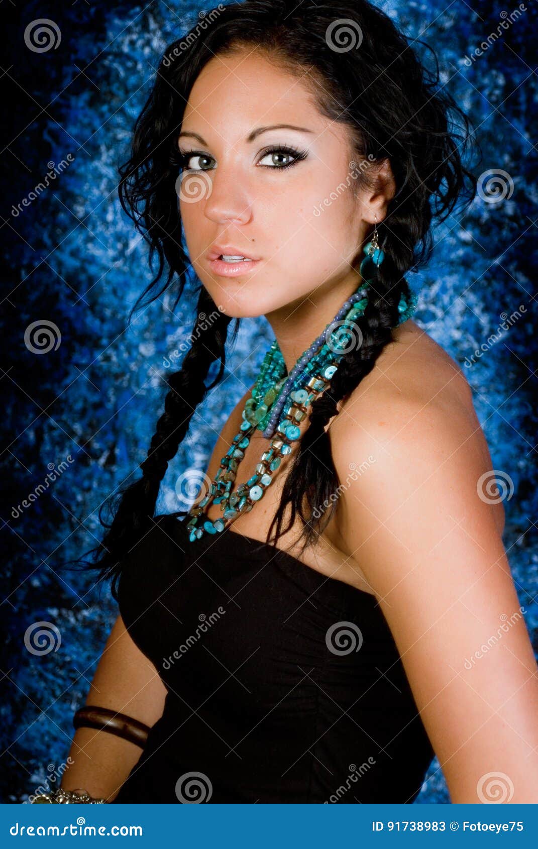 Girl Native American Indian Woman With Braids Stock Image Hot Sex Picture