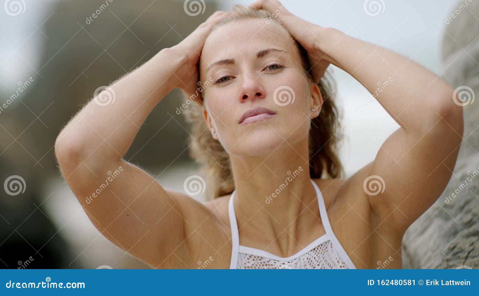 Girl Poses For The Camera Happy Girl On Summer Vacation At The Beach Stock Video Video Of 