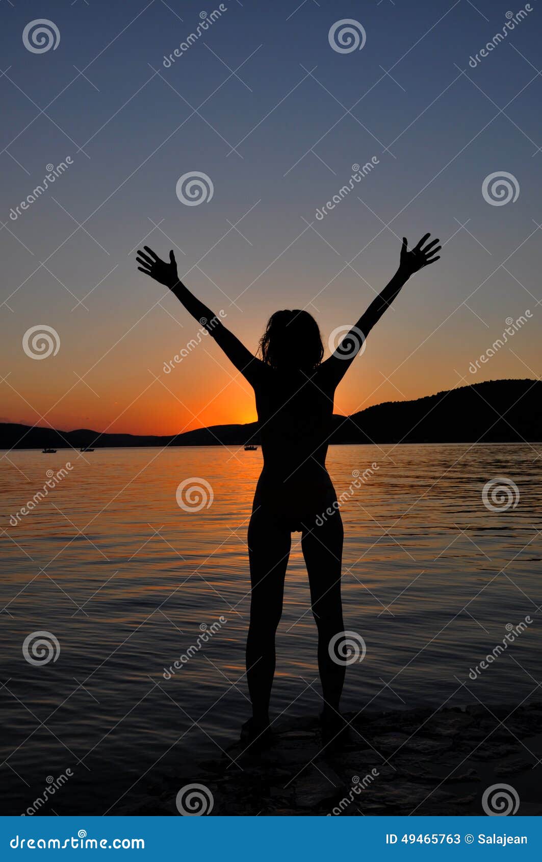 Girl Posing At Sunset On The Beach Stock Image Image Of Energy Philippines 49465763 