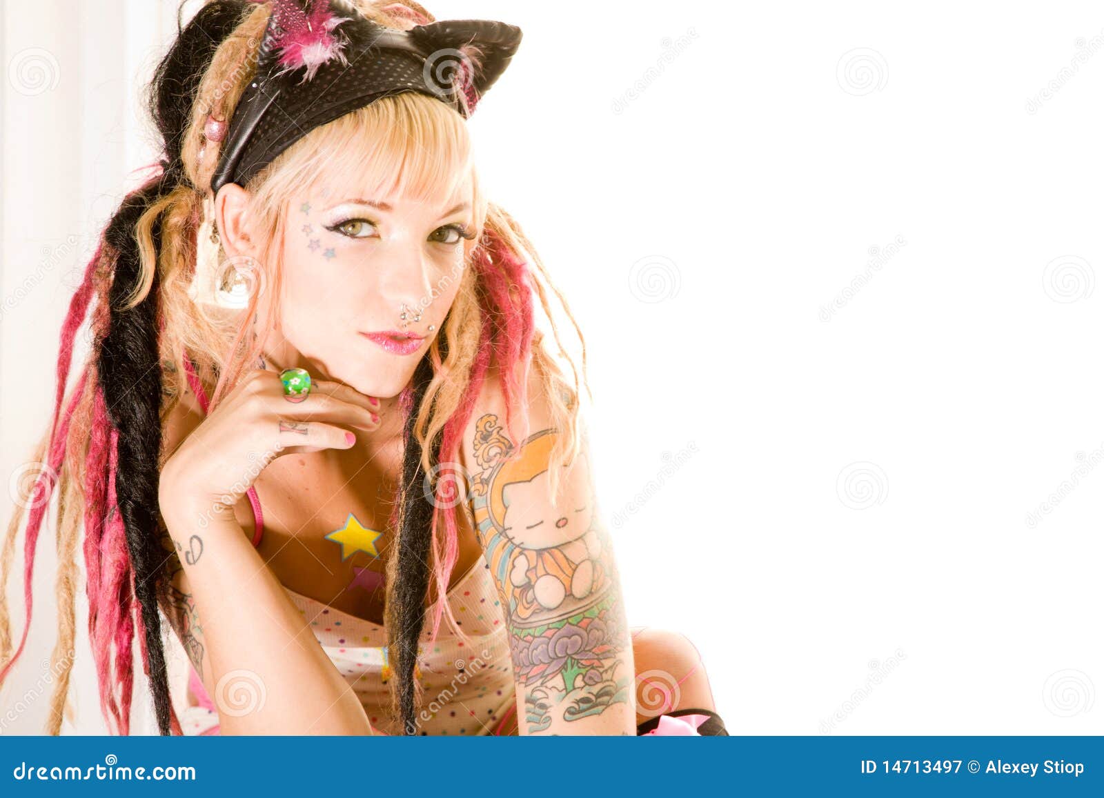 Girl with tattoos stock image. Image of adult, contemporary - 10784515