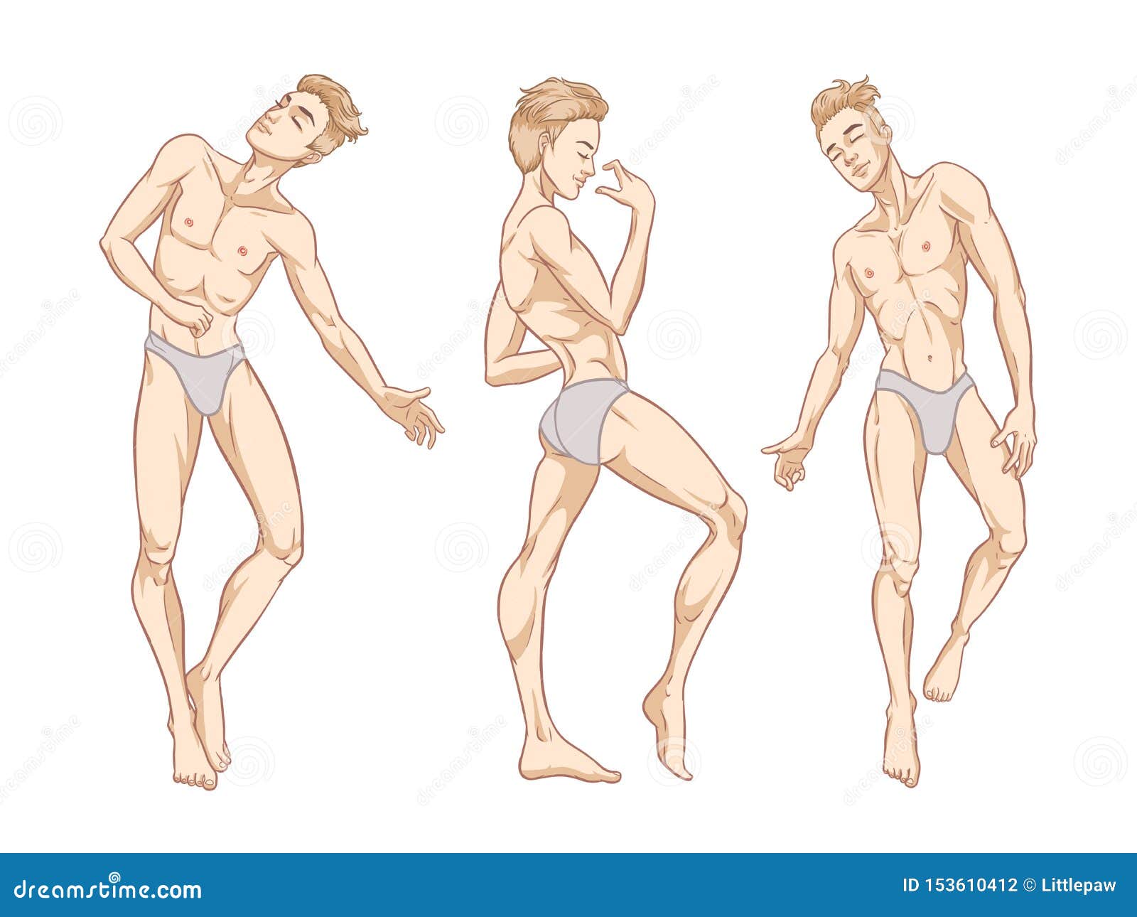 Handsome Men Dancing in Underwear, Stripper, Go-go Boy, Gay Club Disco, Vector  Illustration Stock Vector - Illustration of night, shop: 153610412