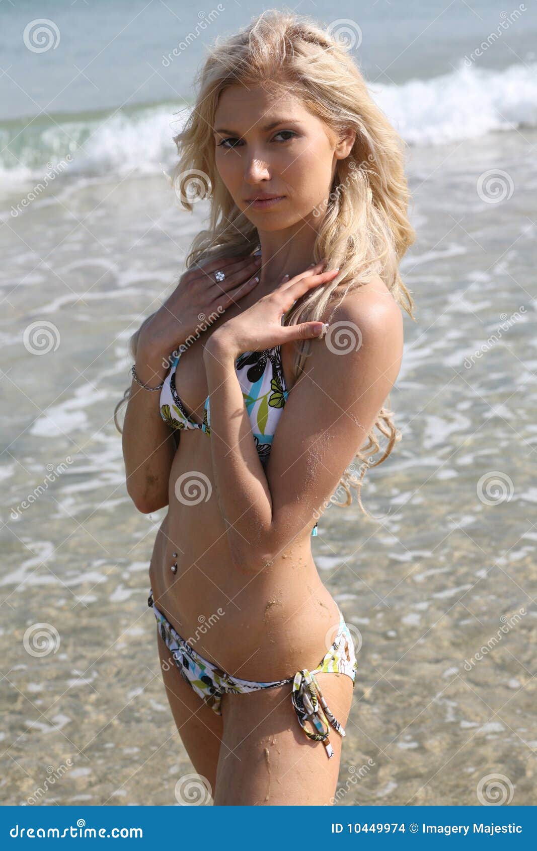 Lady in bikini stock photo