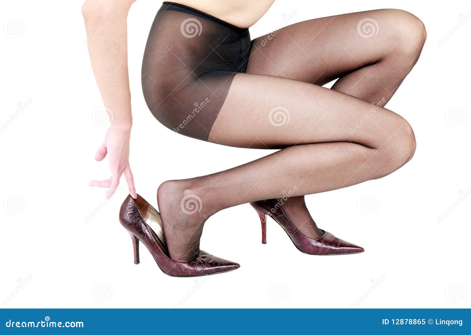 Legs in stockings stock image image
