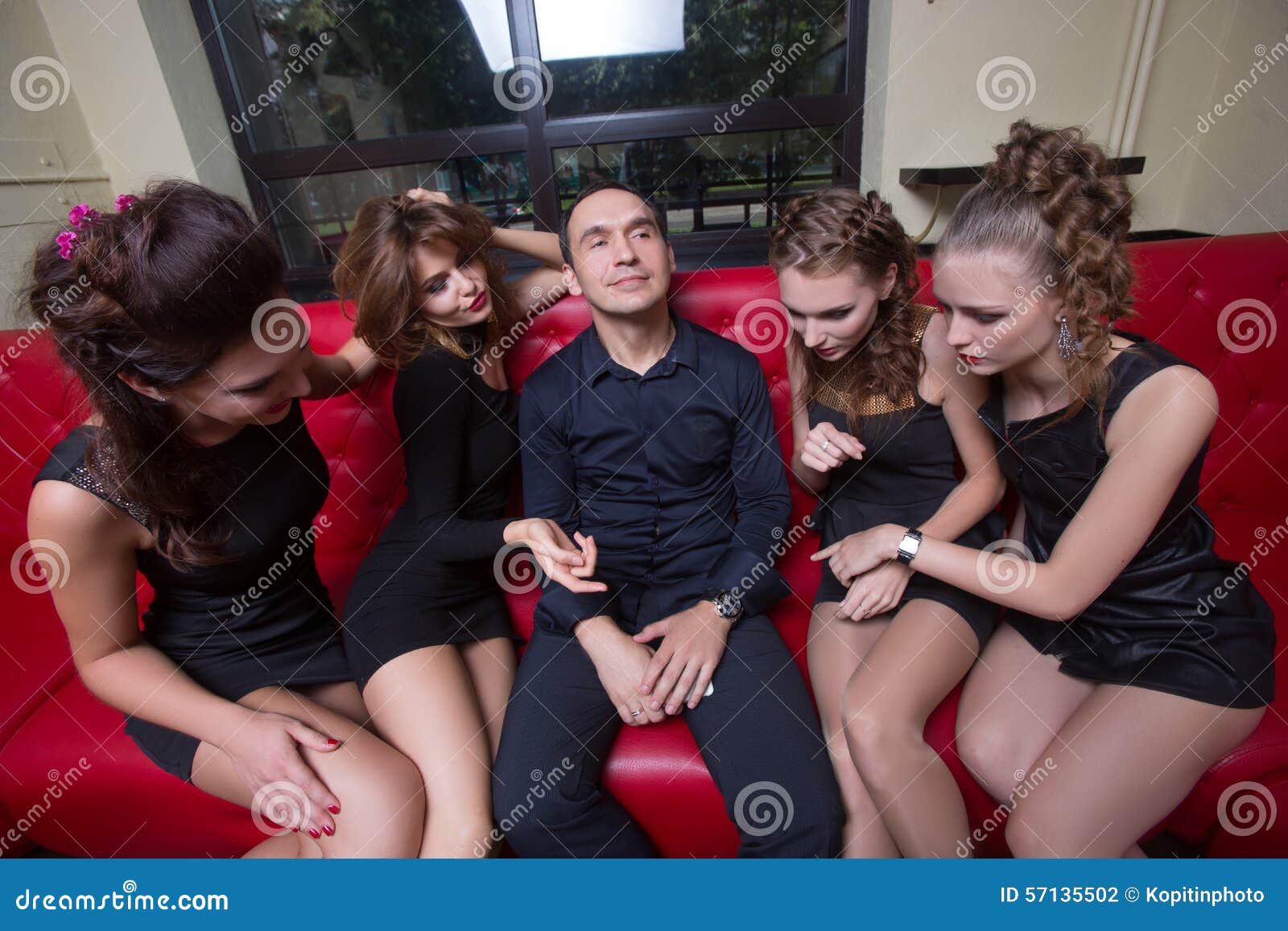 lovelace man surrounded by hot women wanting