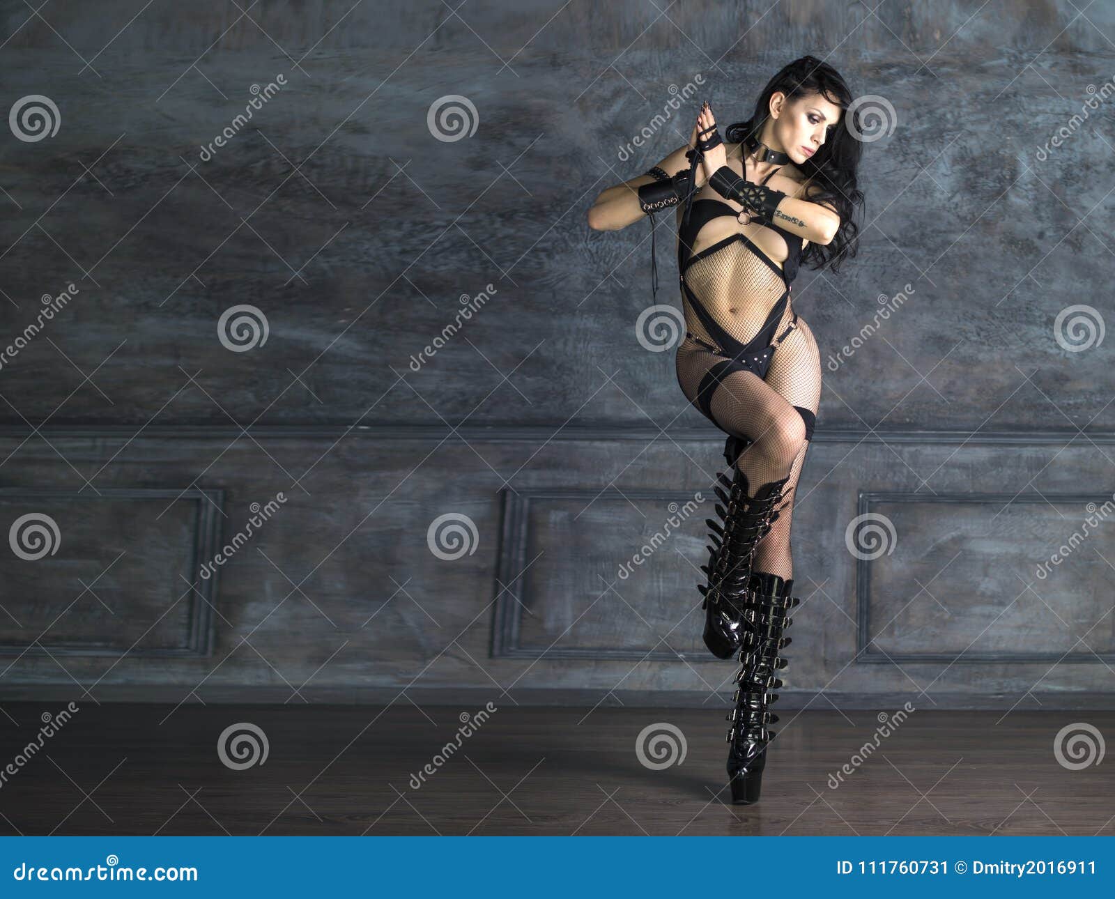 Maid. Hot Girl. Luxury. Stockings. Slender Legs. BDSM. Game Costume.  Athletic Body. Girl in Black Lingerie and Stock Image - Image of black,  flirtatious: 111760731