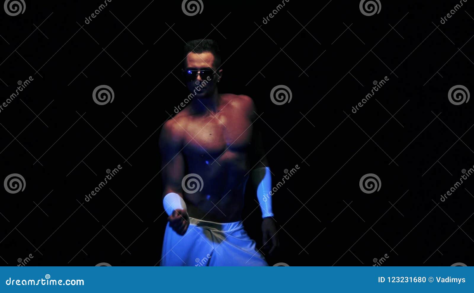 Man Is Dancing Stock Footage Video Of Bare Bodybuilder 123231680