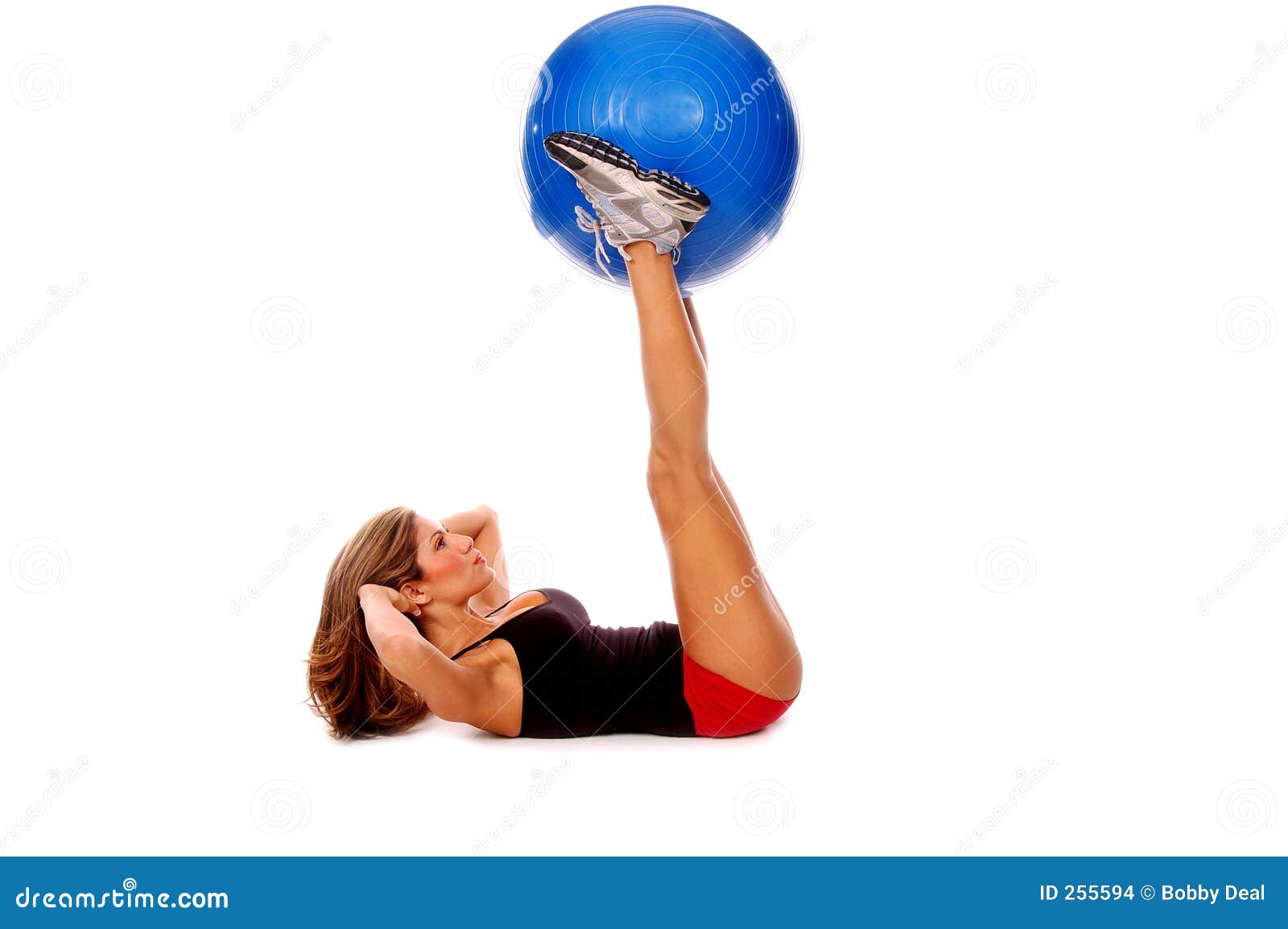 Medicine Ball Workout stock photo. Image of female, girl 255594