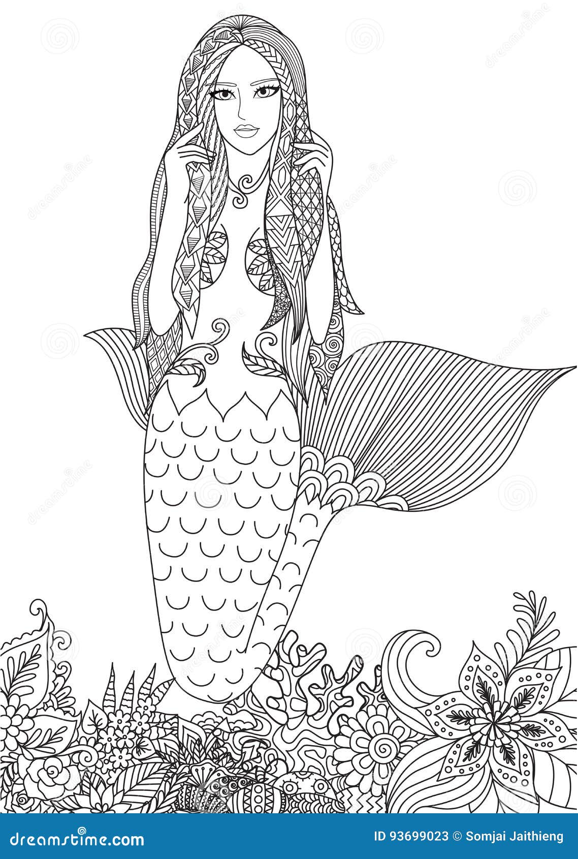 Beautiful Mermaid Coloring Book - Payhip