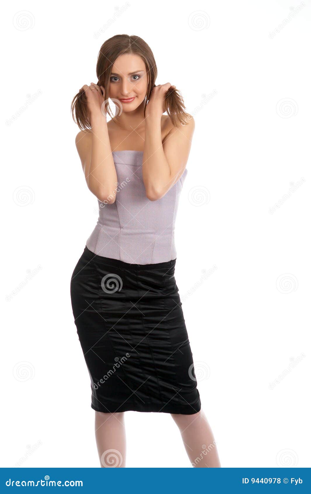 Girl In Netting Posing On Tyres Royalty Free Stock Photo 