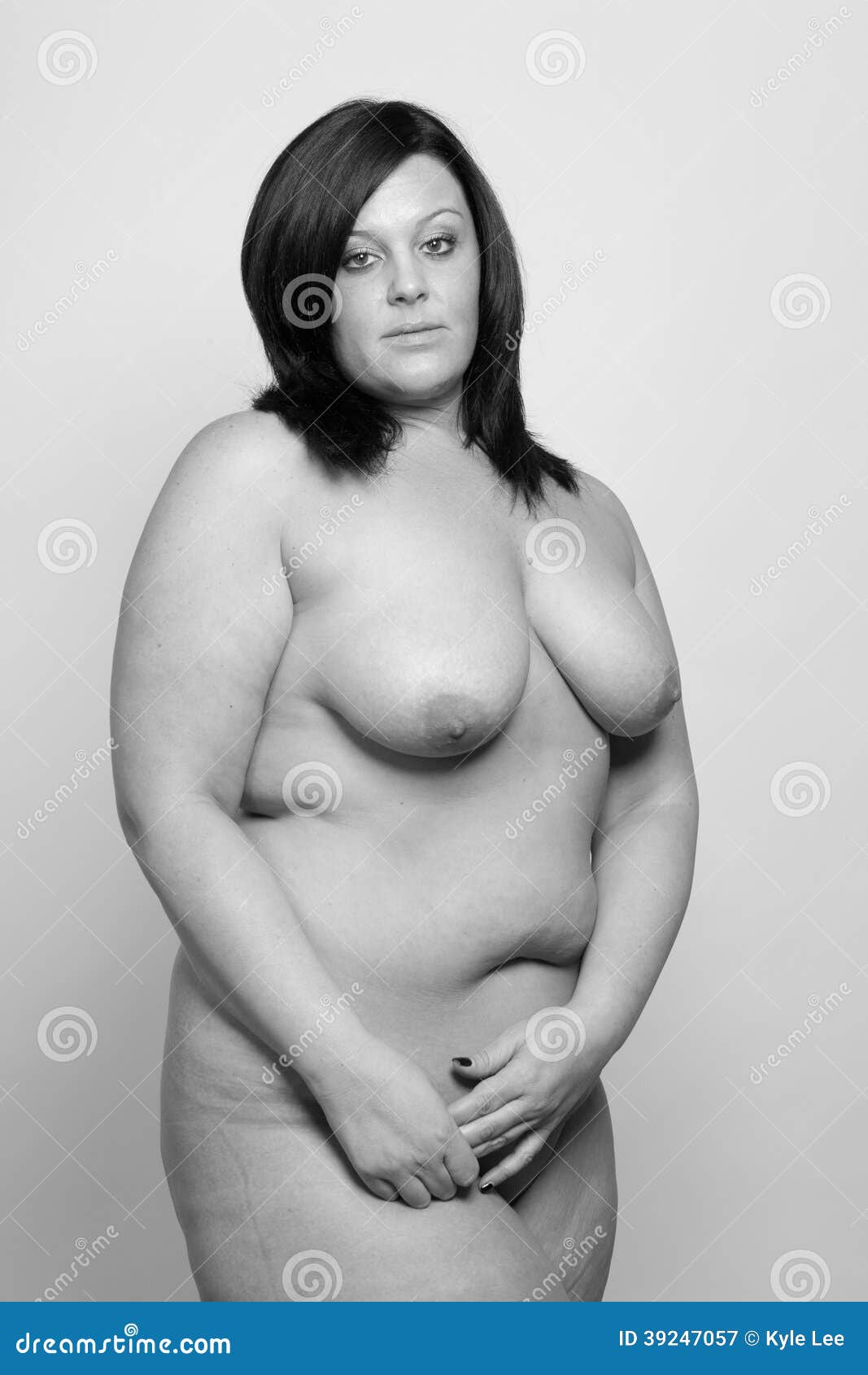 Nude Mature Plus Sized Woman Stock Image - Image of adult, naked