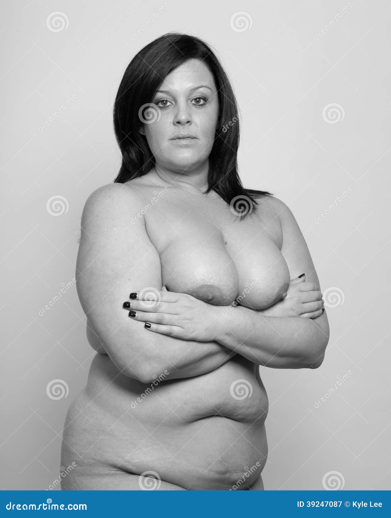 Nude Mature Plus Sized Woman Stock Image photo