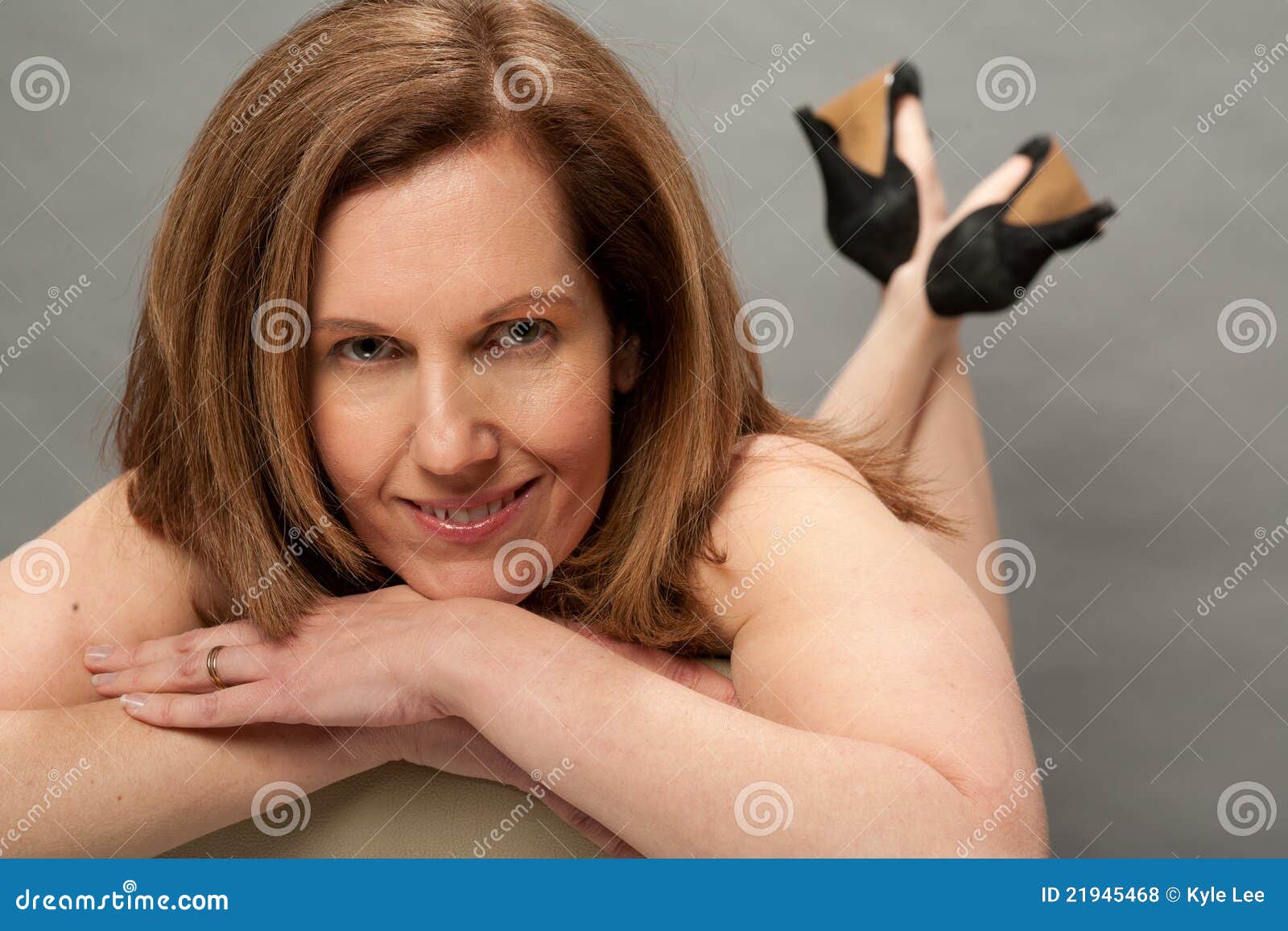 Older woman in Studio stock photo pic