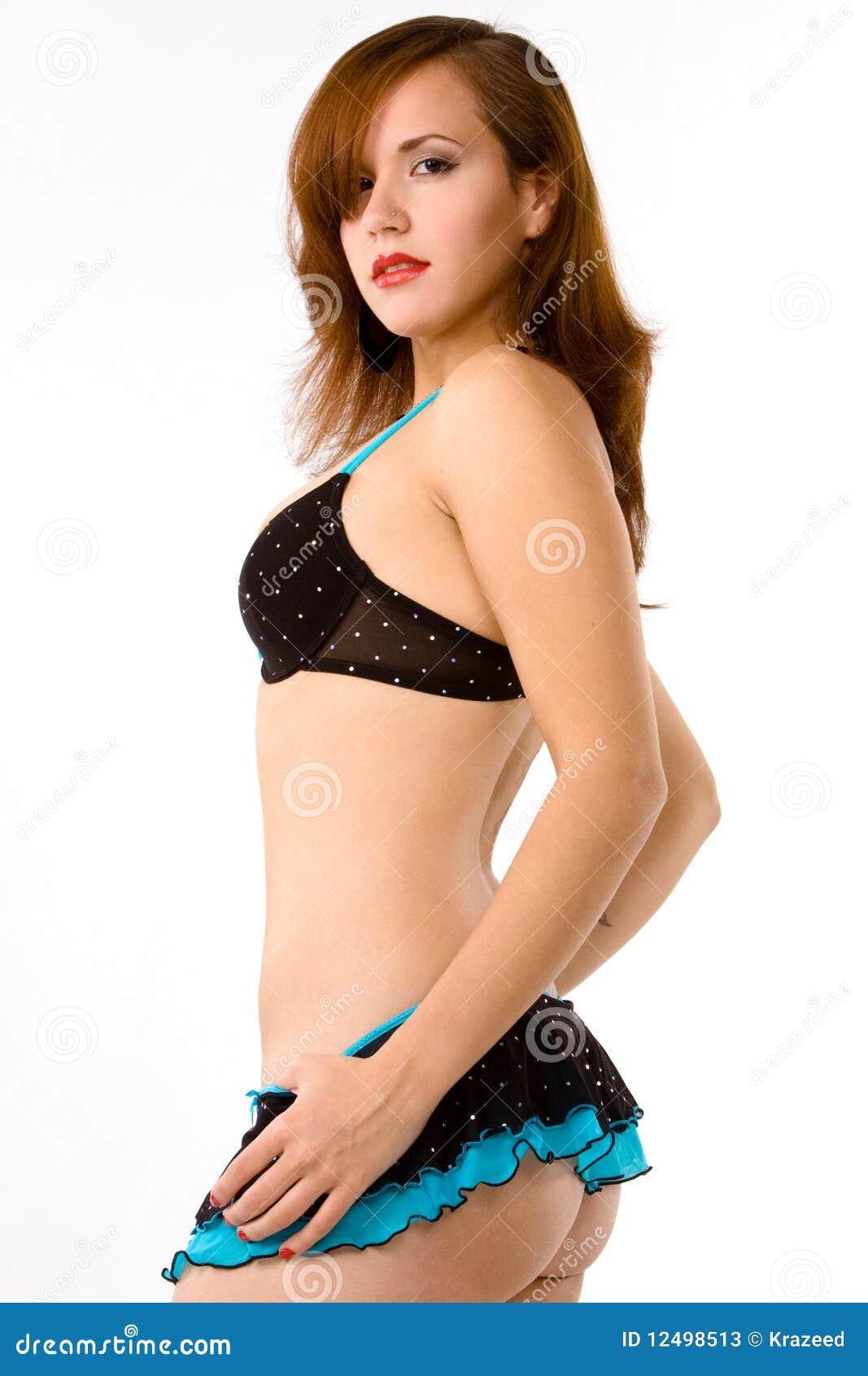 Pin Up Girl Standing In Lingerie Stock Image Image Of Thin Female