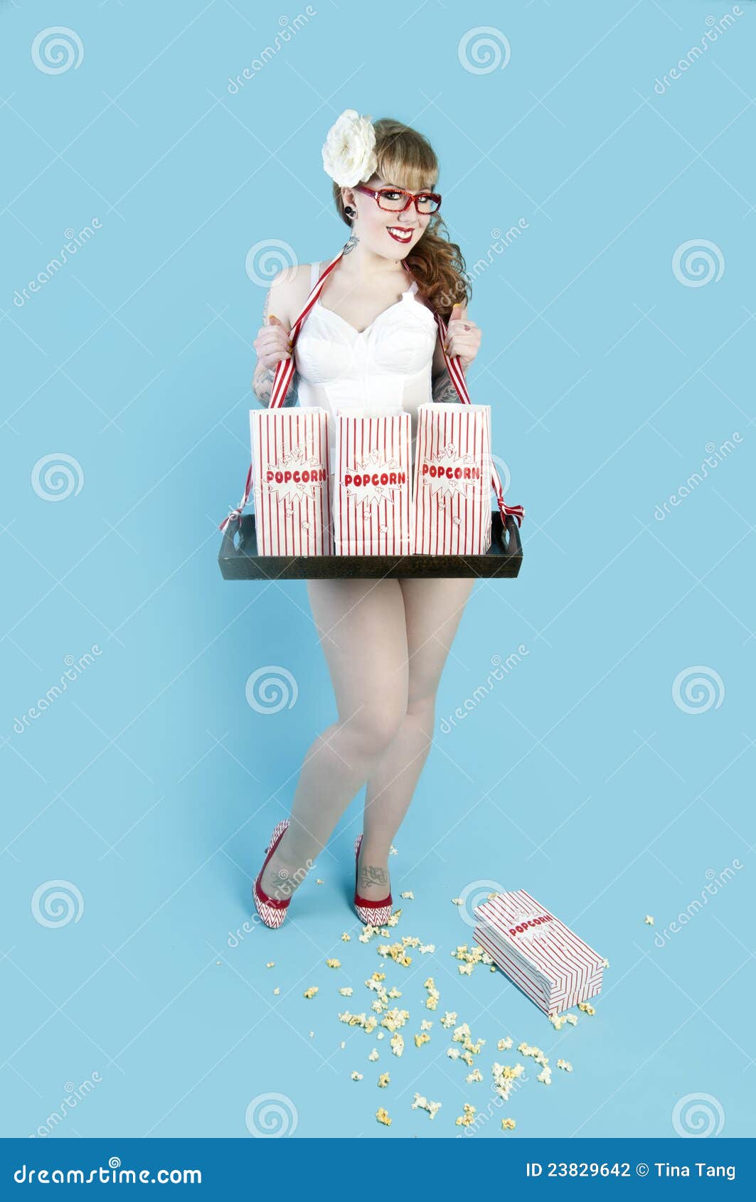 Popcorn Girl Stock Photography Image 23829642