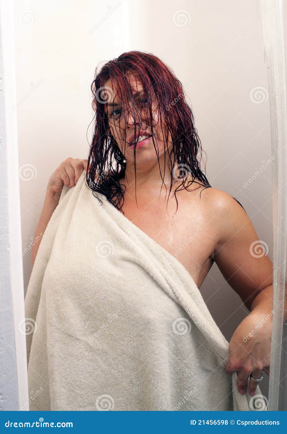 Redhead In The Shower 1 Stock Photo Image Of Solit
