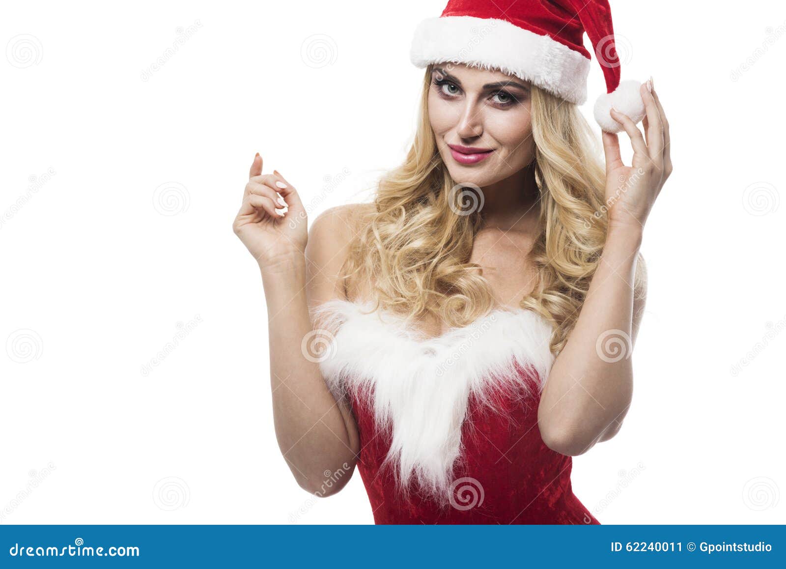 Santa stock image. Image of fashion, copy, model, luxury 62240011