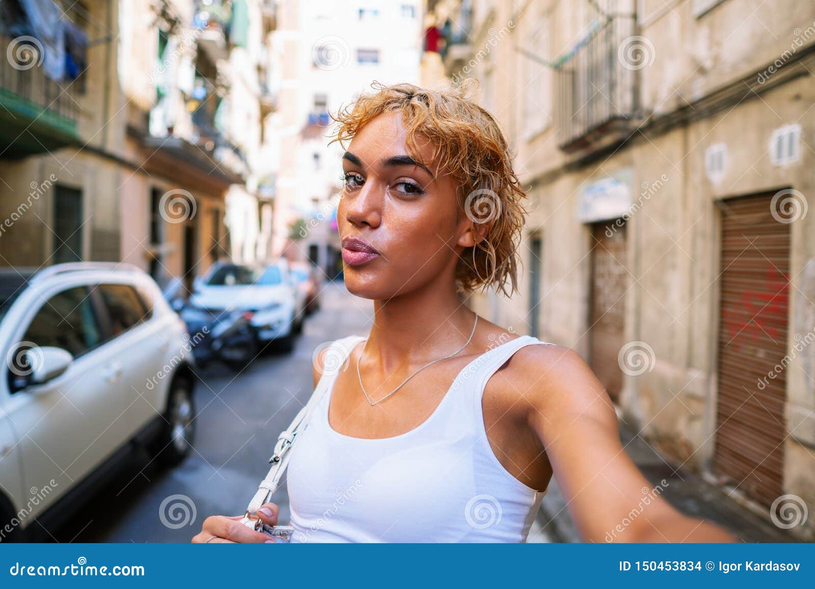 Shemale Woman Posing and Doing Selfie Stock Photo - Image of person, lgbt:  150453834