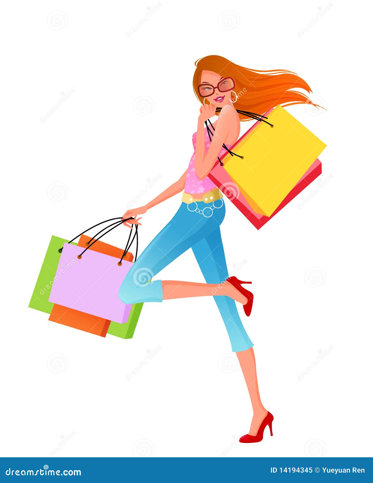 Sexy Shopping Girl Royalty Free Stock Photo - Image: 14194345