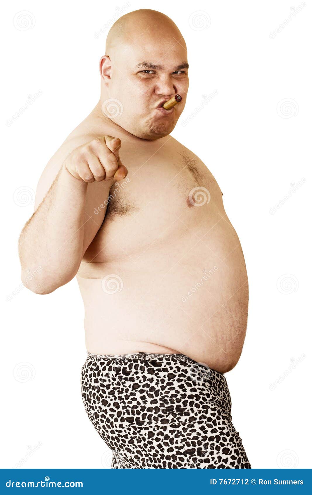 Smoking fat guy stock photo. Image of making, body, creepy - 7672712