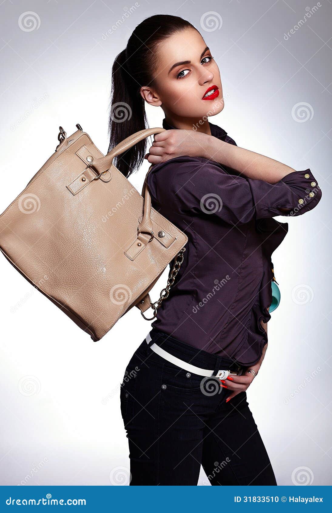 Fashion models with bag Stock Photo by ©nelapsiart 81979174