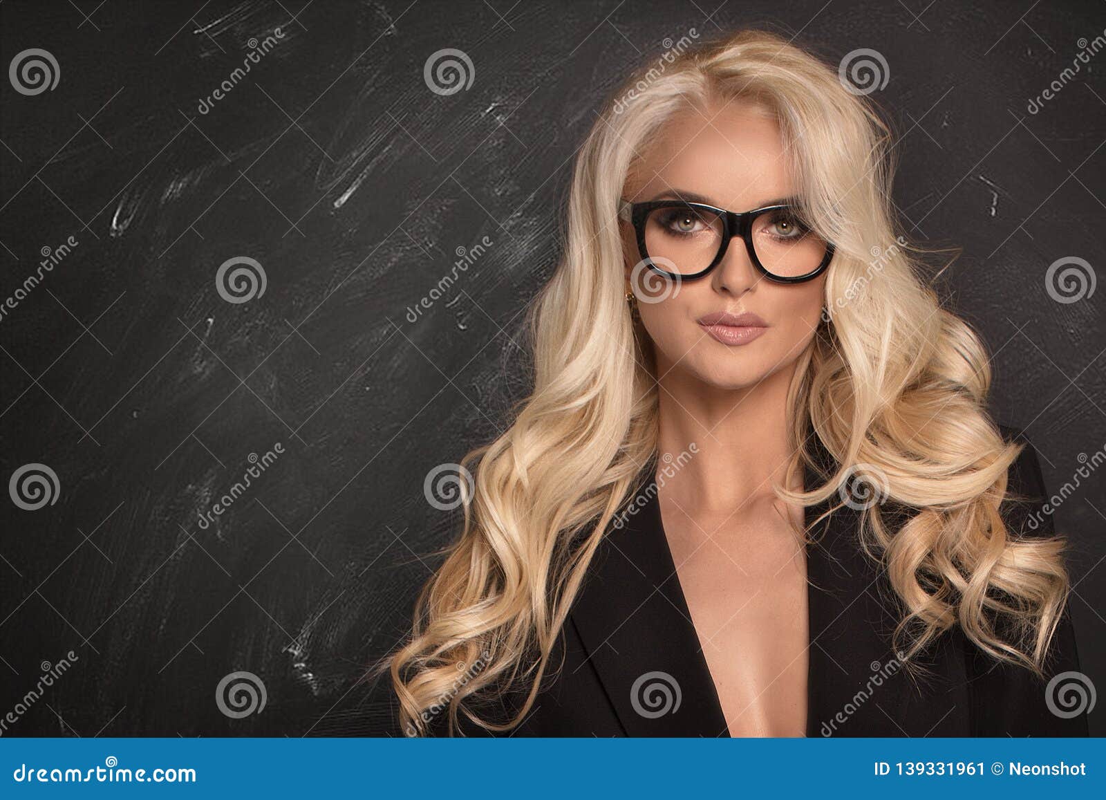 Teacher With Long Blonde Hair Stock Image Image Of Beautiful