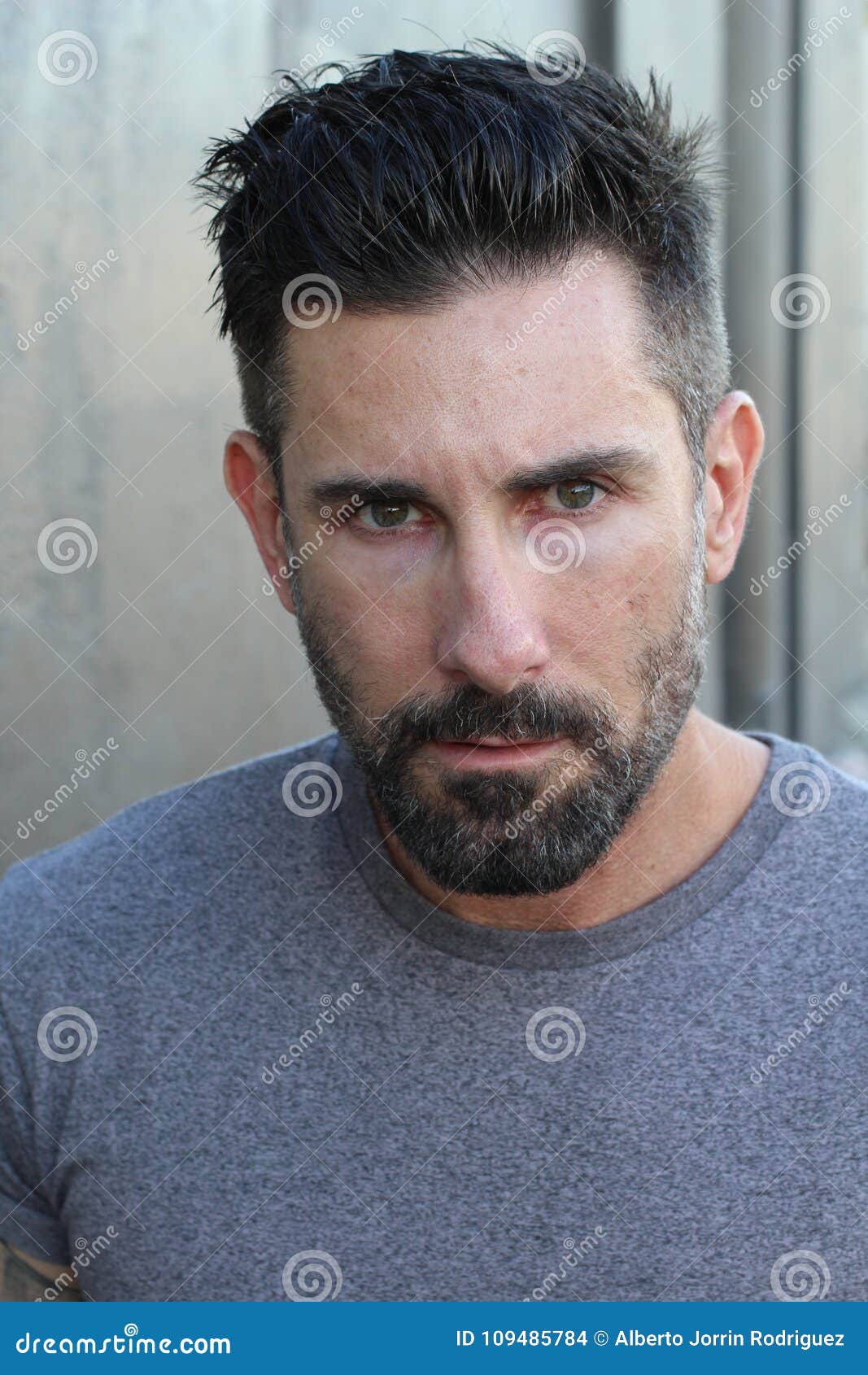 Trendy man with a beard stock photo. Image of caucasian - 109485784