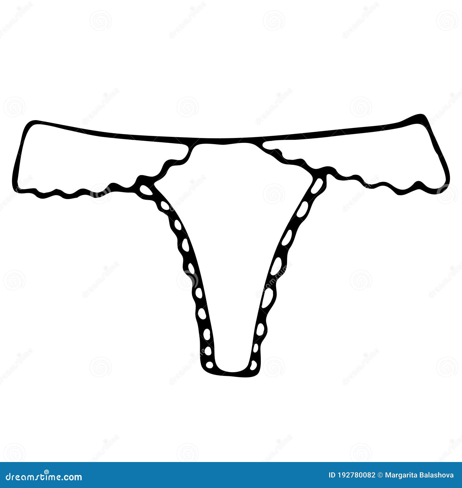 Underwear for Women - Cute Underpants, Vector Elements in Doodle