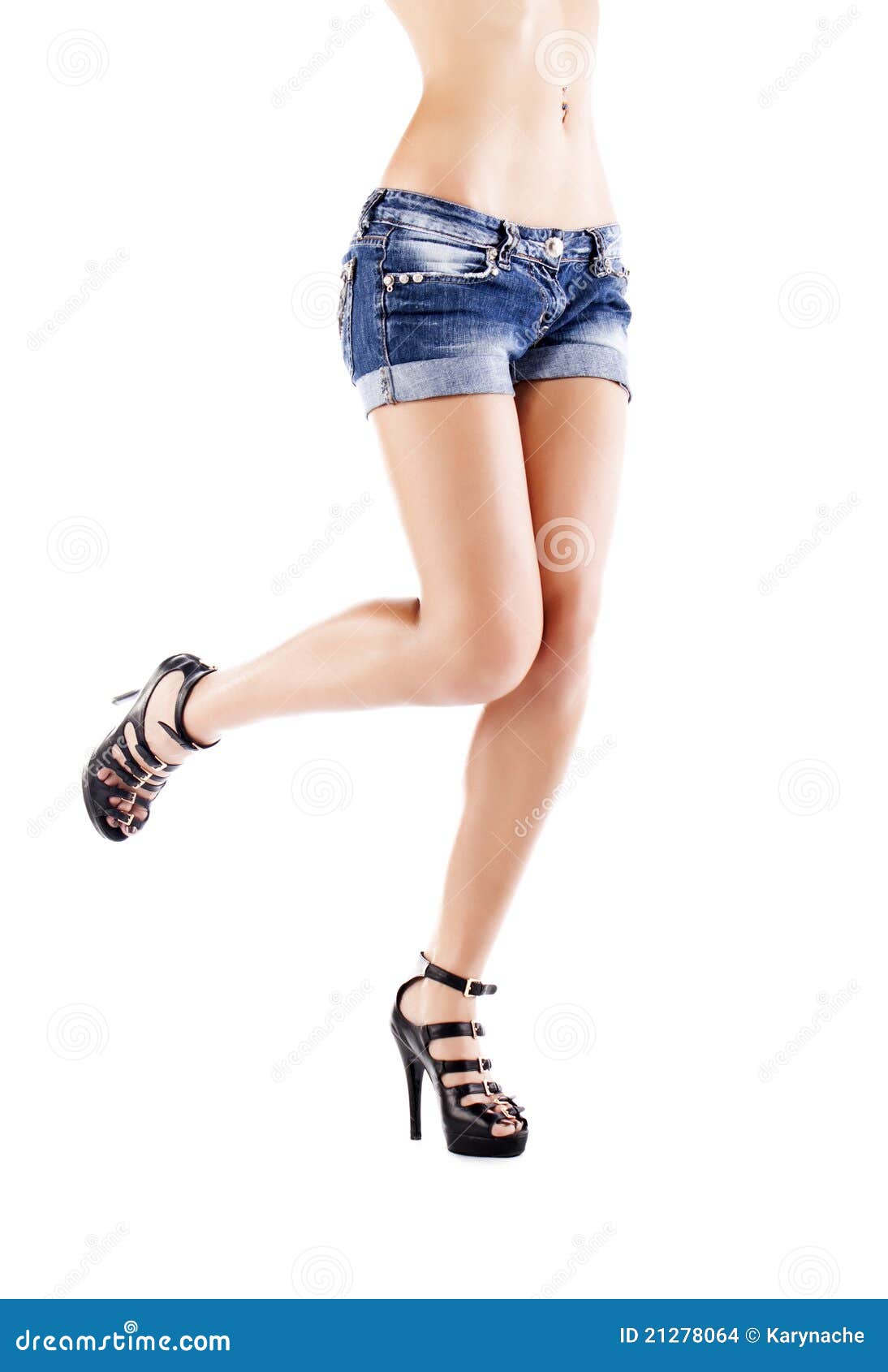 Beautiful Slender Girl Long Legs Stock Photos - Download 