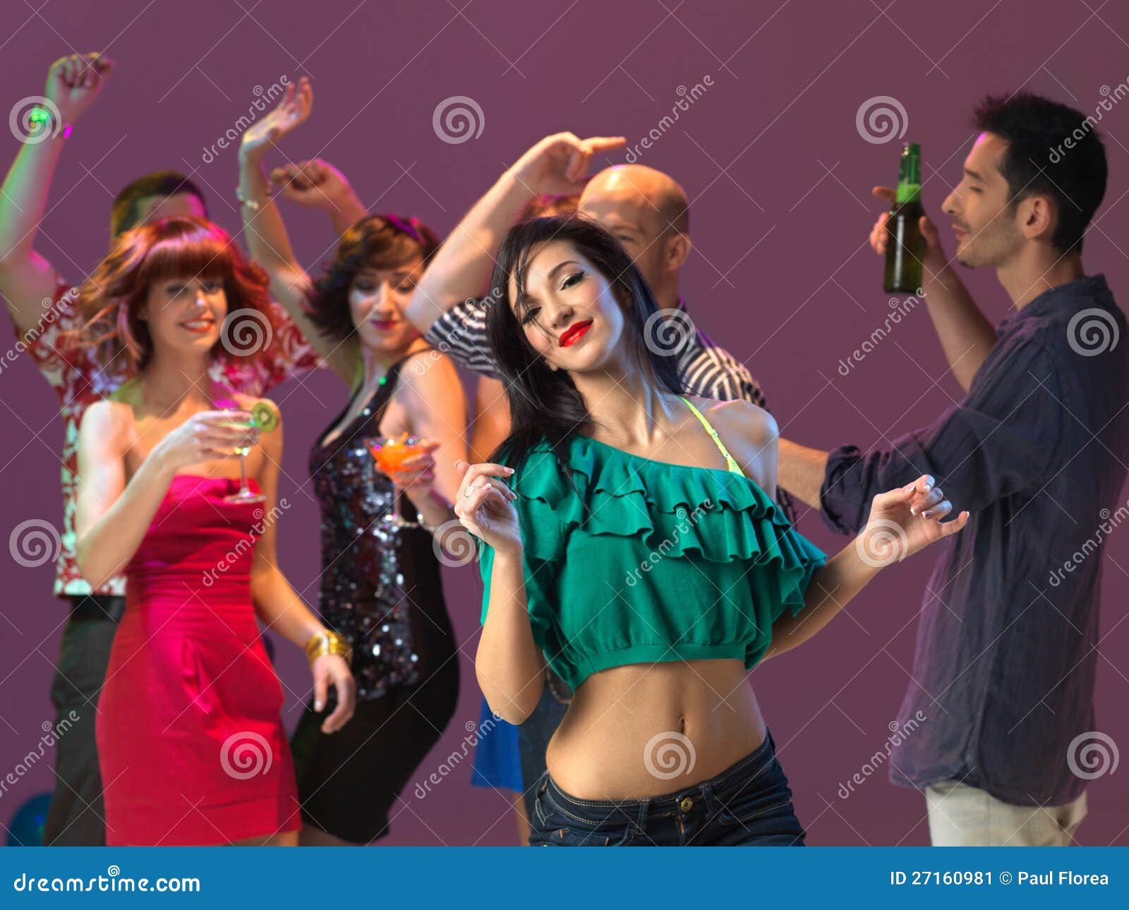 Woman Dancing In Night Club Stock Image Image Of Dancing Female 27160981