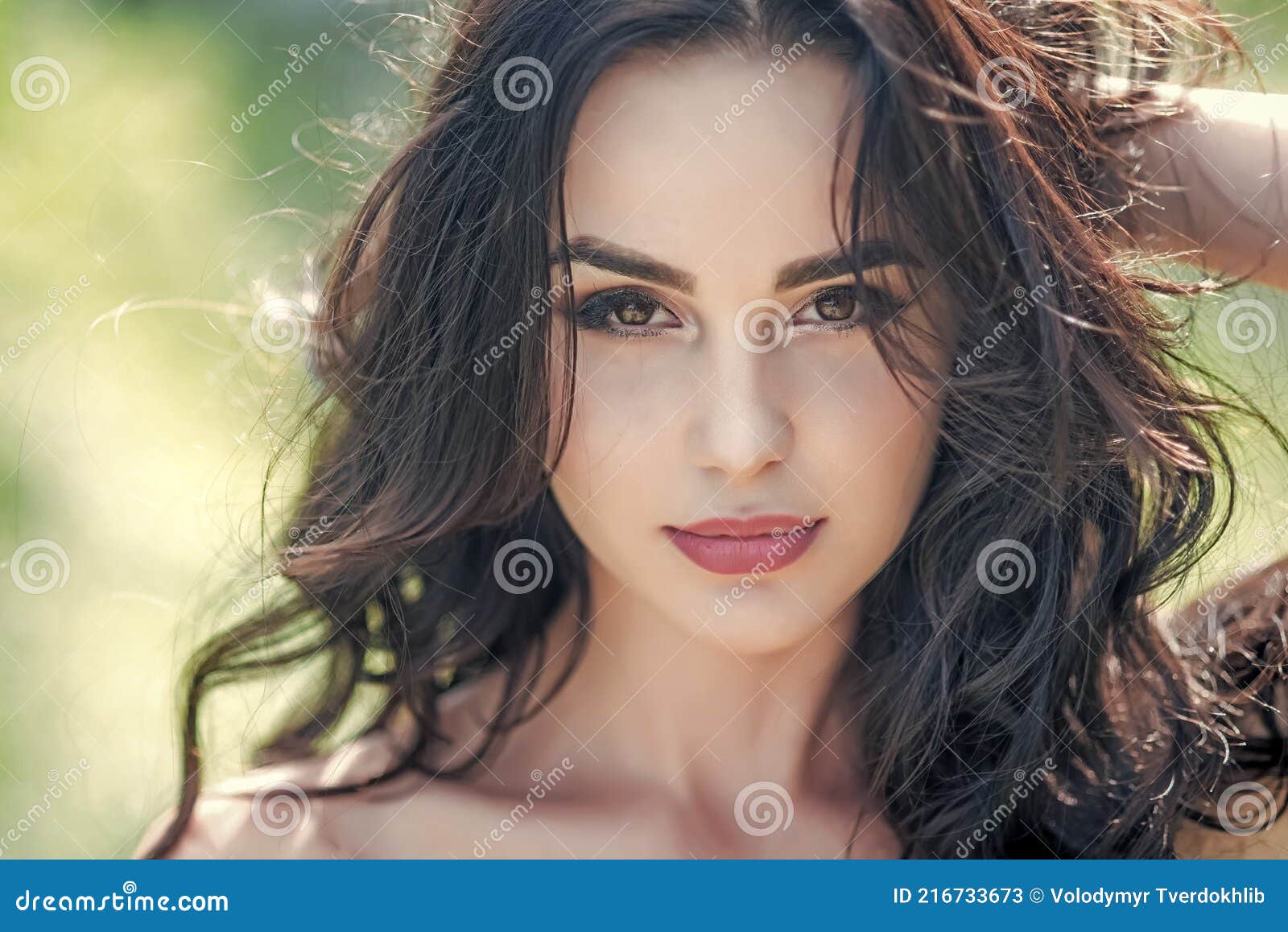 Woman Face Closeup Beauty Female Model Sensual Girl Stock Image