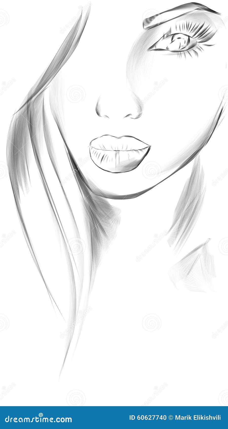 Woman Face Illustration Stock Illustration Illustration