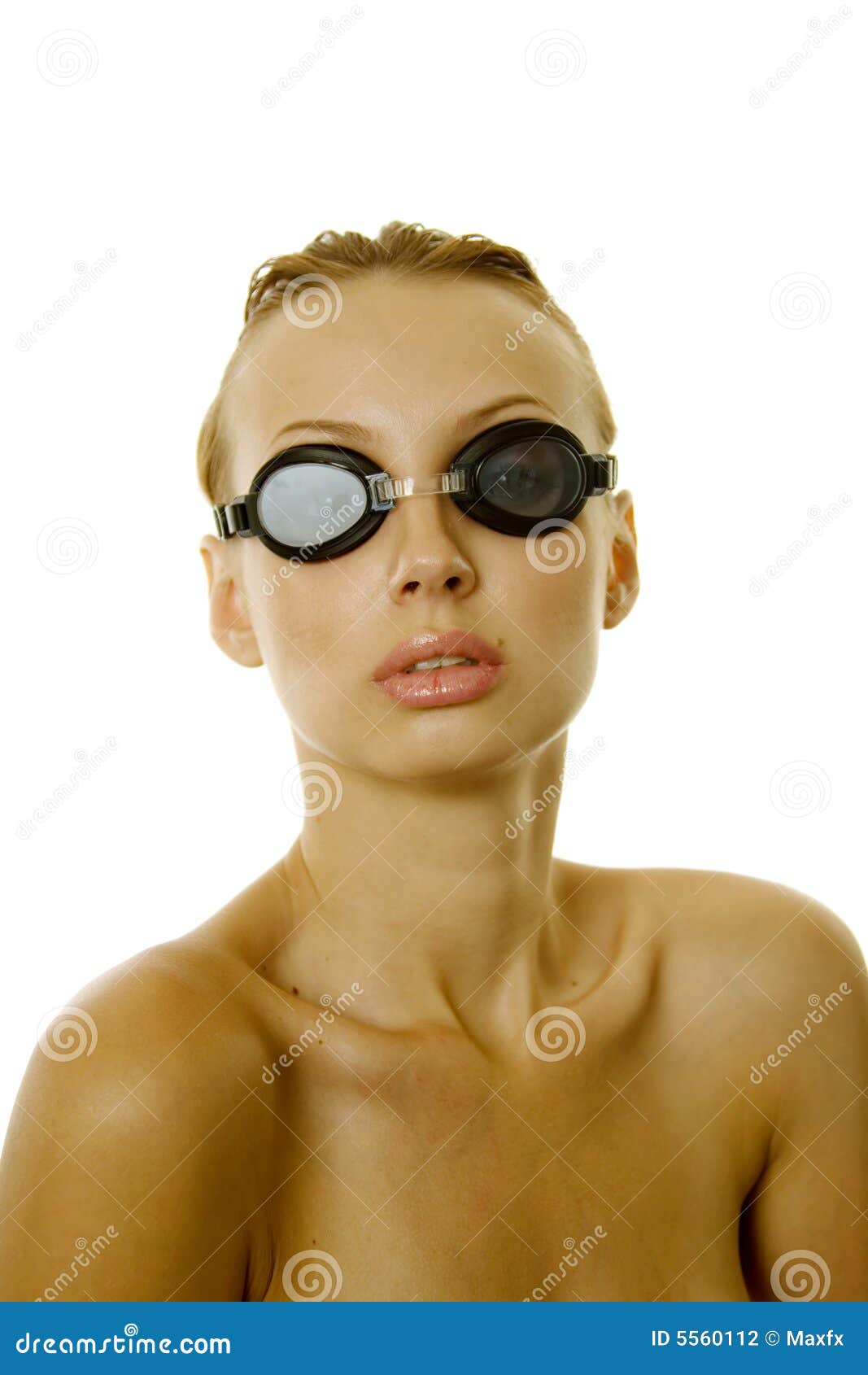 Woman in goggles stock photo. Image of background, goggles 5560112