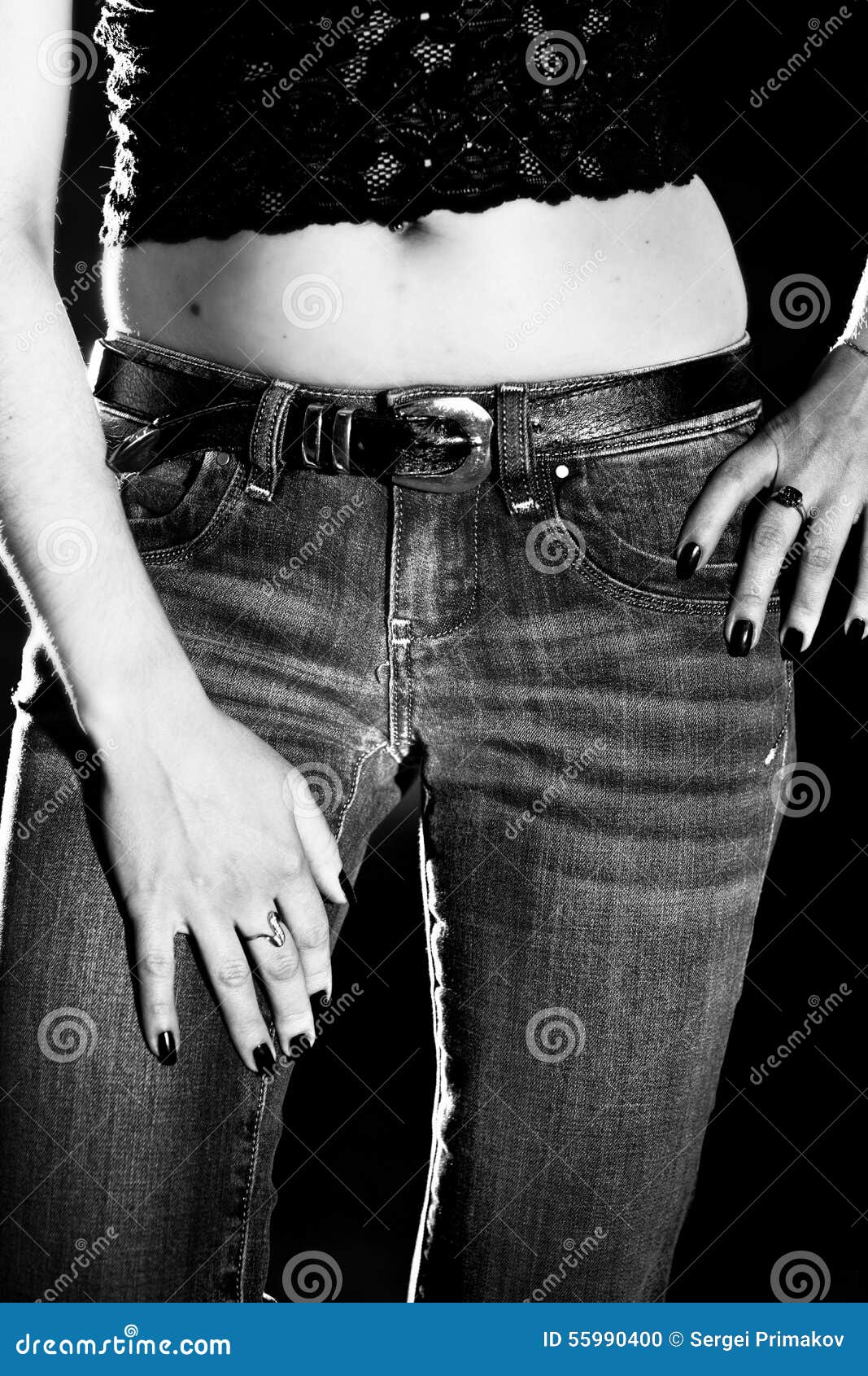 Woman in jeans stock photo. Image of lady, pose, human - 55990400