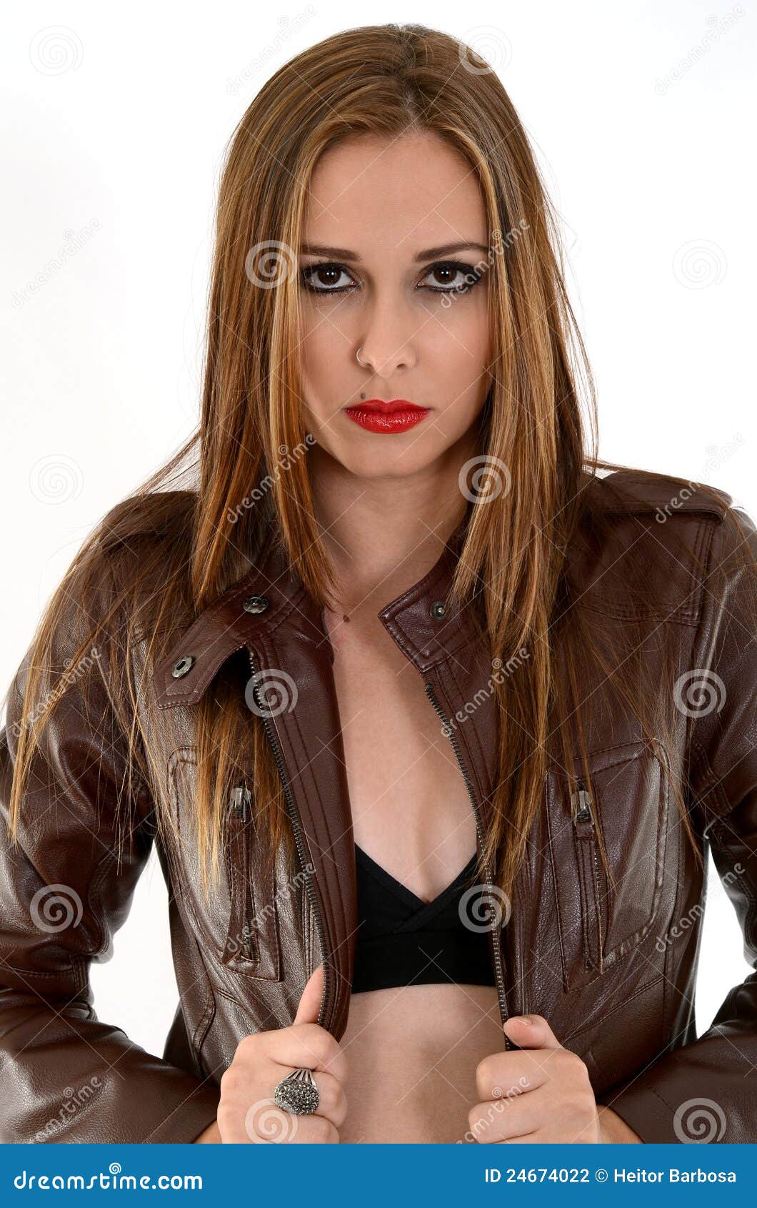 Women S Sexy Brown Leather Vest